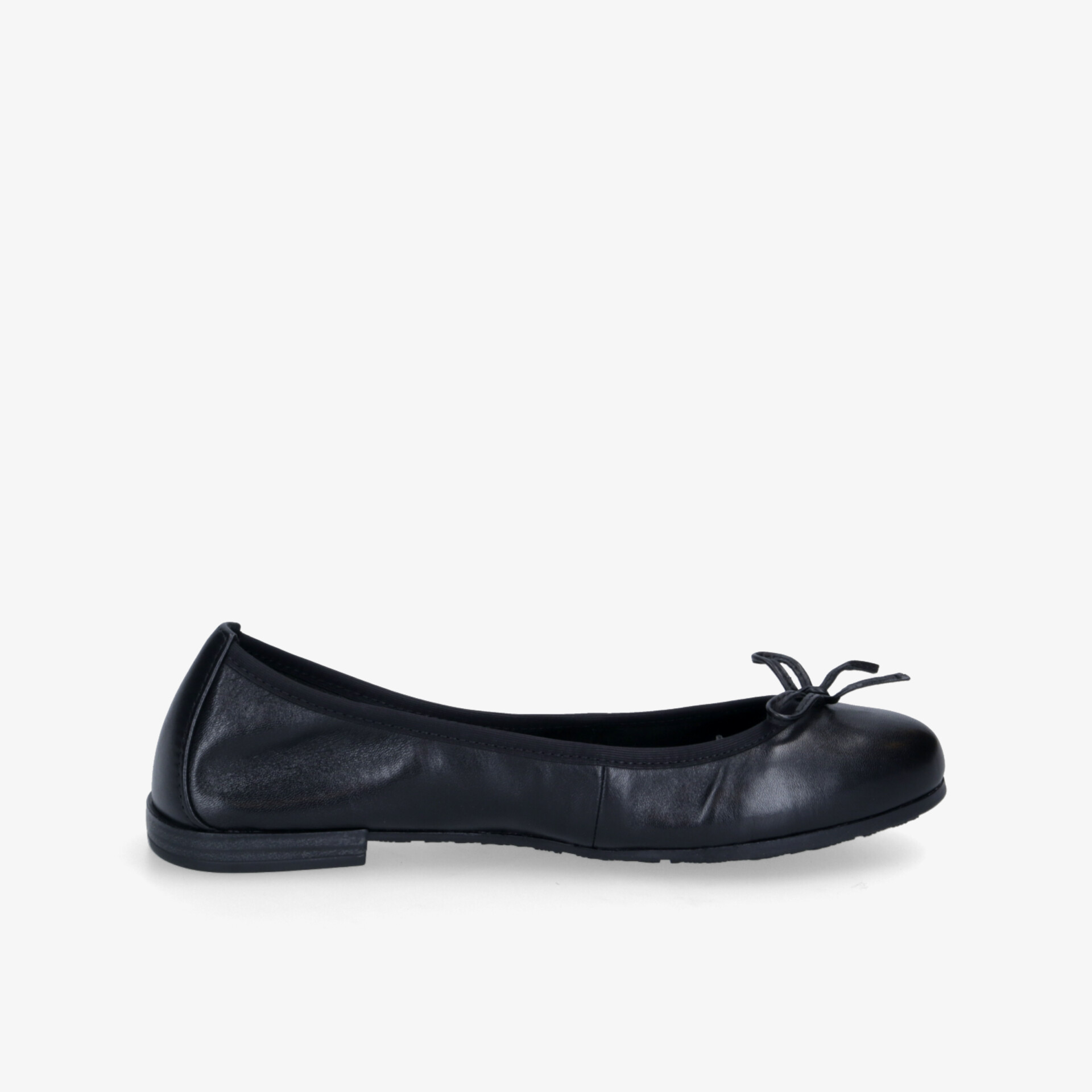 Klassischer schwarzer Ballerina, elegantes Design, vielseitig und komfortabel für den täglichen Gebrauch.