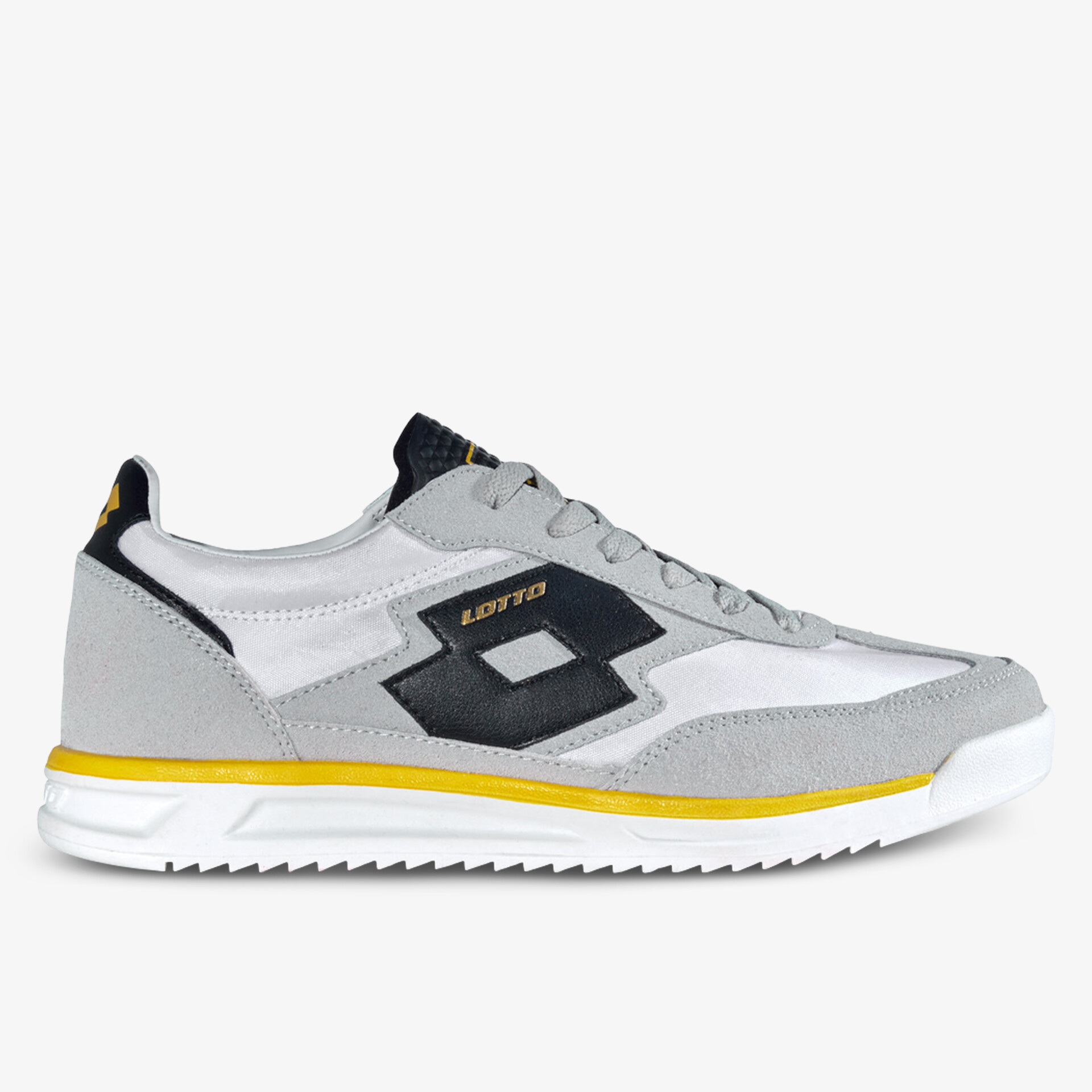 Sportlicher Sneaker mit gelben Akzenten und rutschfester Sohle