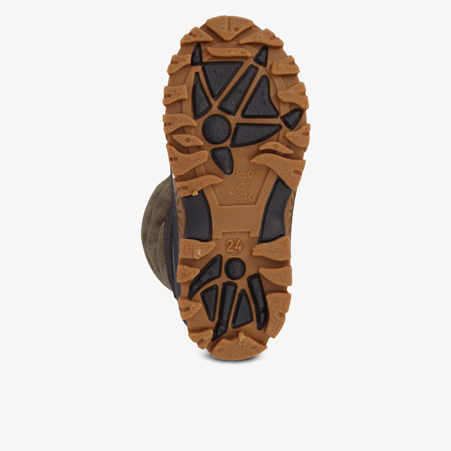 Robuste, profilierte Schuhsohle für optimalen Halt und Stabilität im Outdoor Bereich