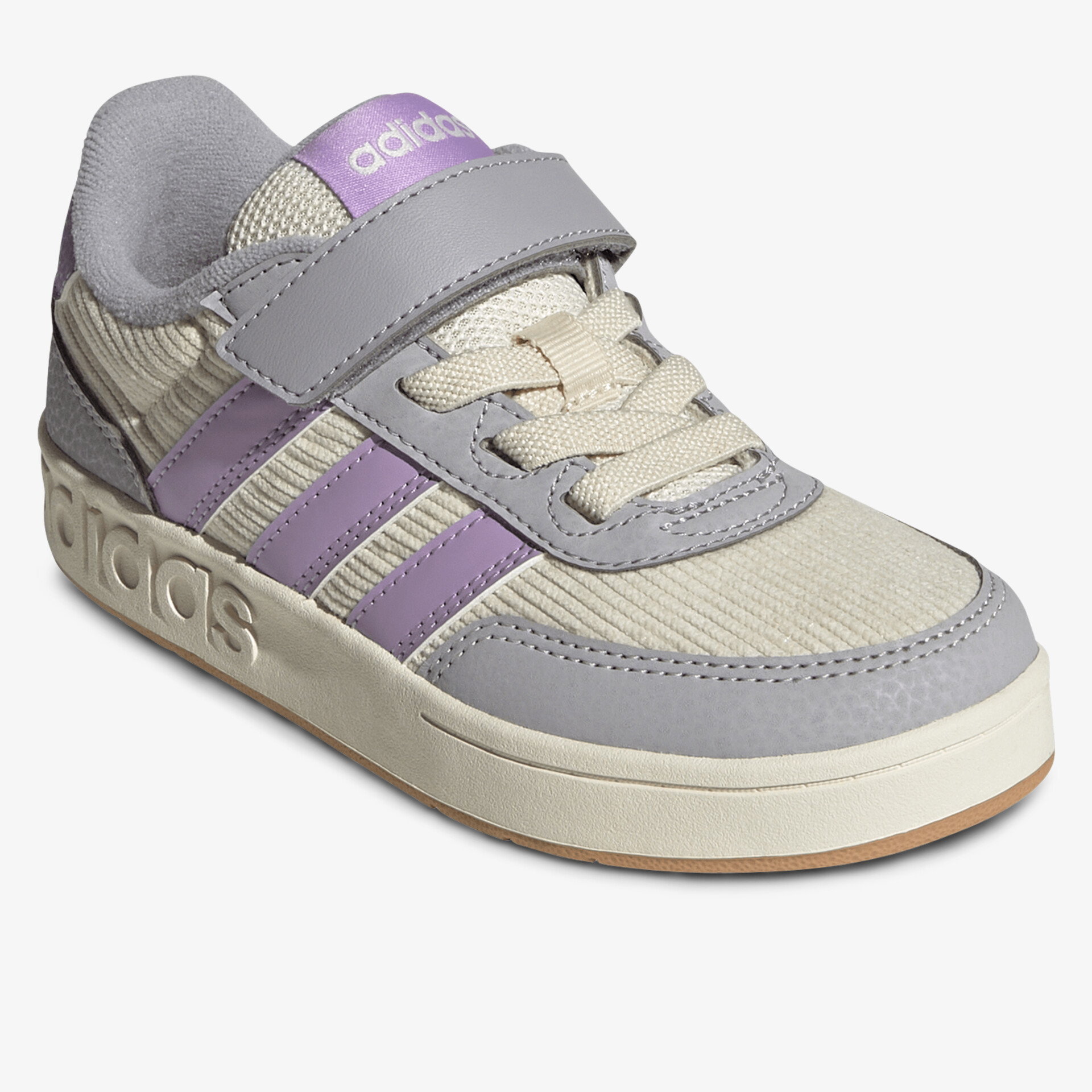 Leichter Sneaker in dezenten Farben mit bequemem Klettverschluss und rutschfester Sohle, perfekt für den Alltag