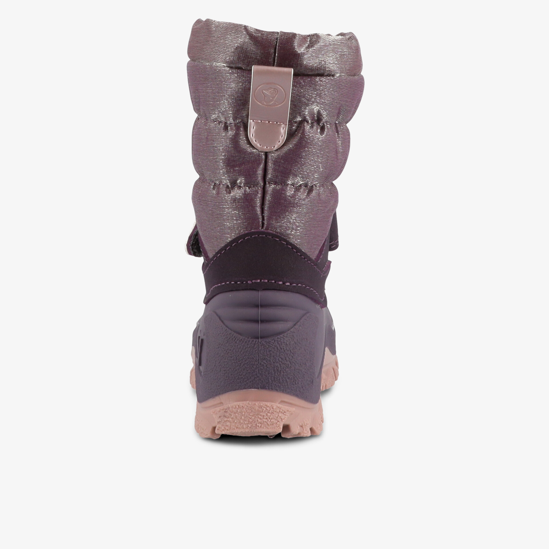 Rückansicht robuster wasserabweisender Outdoor-Stiefel mit gepolstertem Schaft und rutschfester Sohle