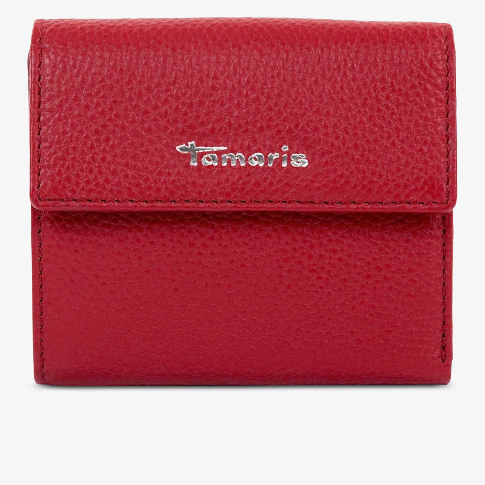 Rotes Portemonnaie aus hochwertigem Leder mit kompaktem, elegantem Design und sichtbarem Tamaris Logo