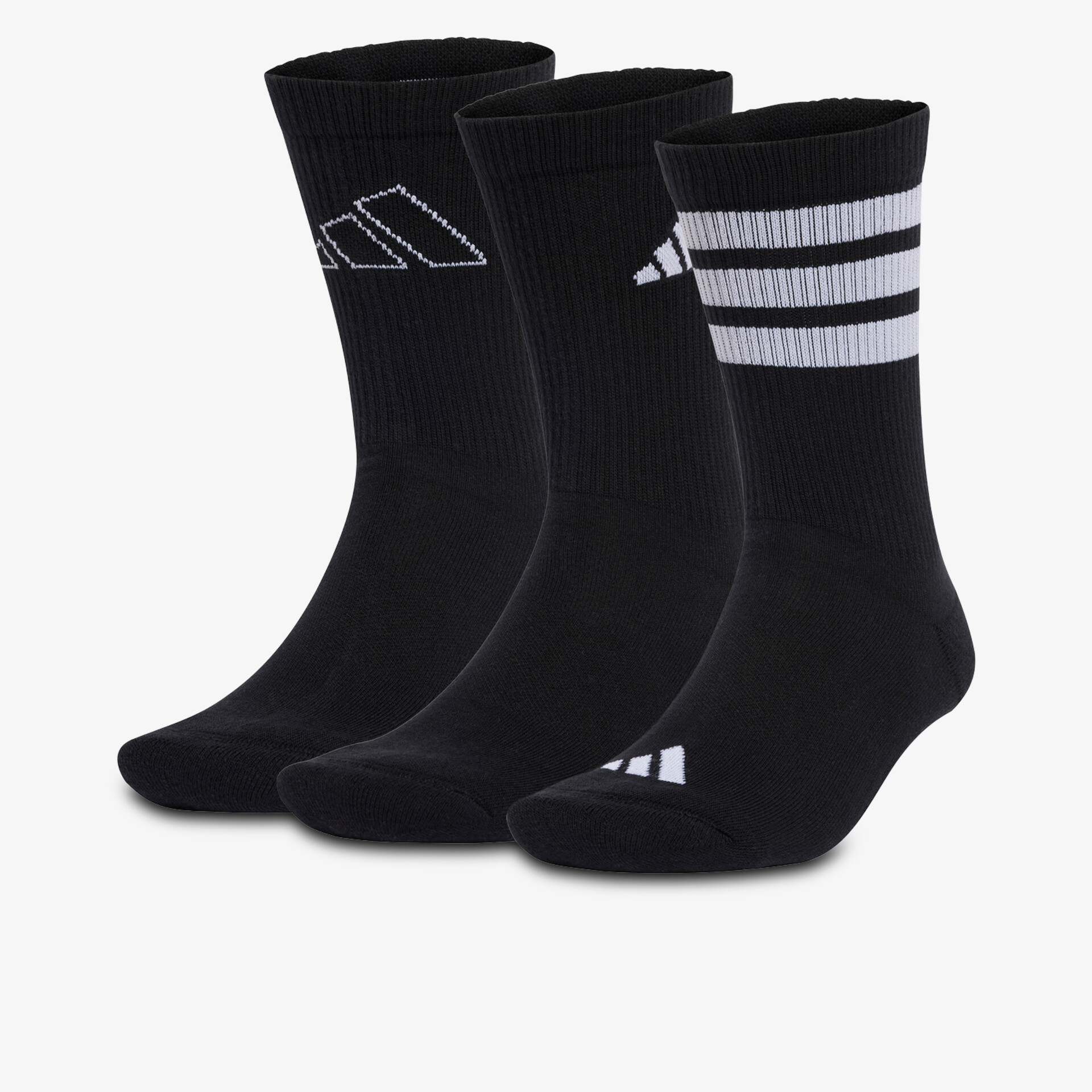 Schwarze adidas Socken im 3er Pack, komfortabel und elastisch für sportliche Aktivitäten