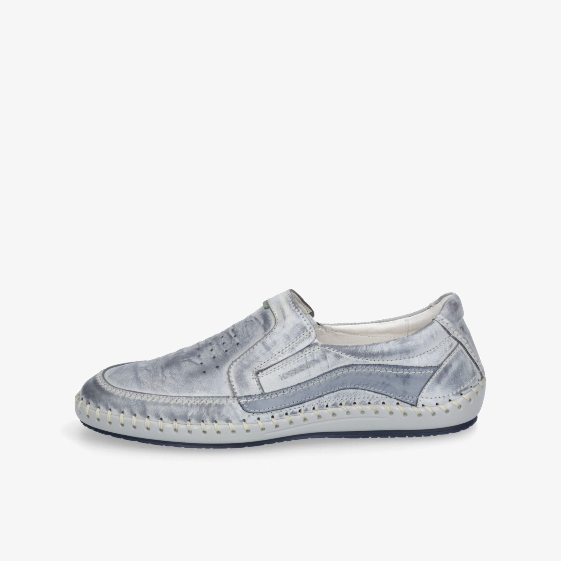 Leichter, atmungsaktiver Slip-on Schuh in Grau mit flexiblem Schnitt und rutschfester Sohle