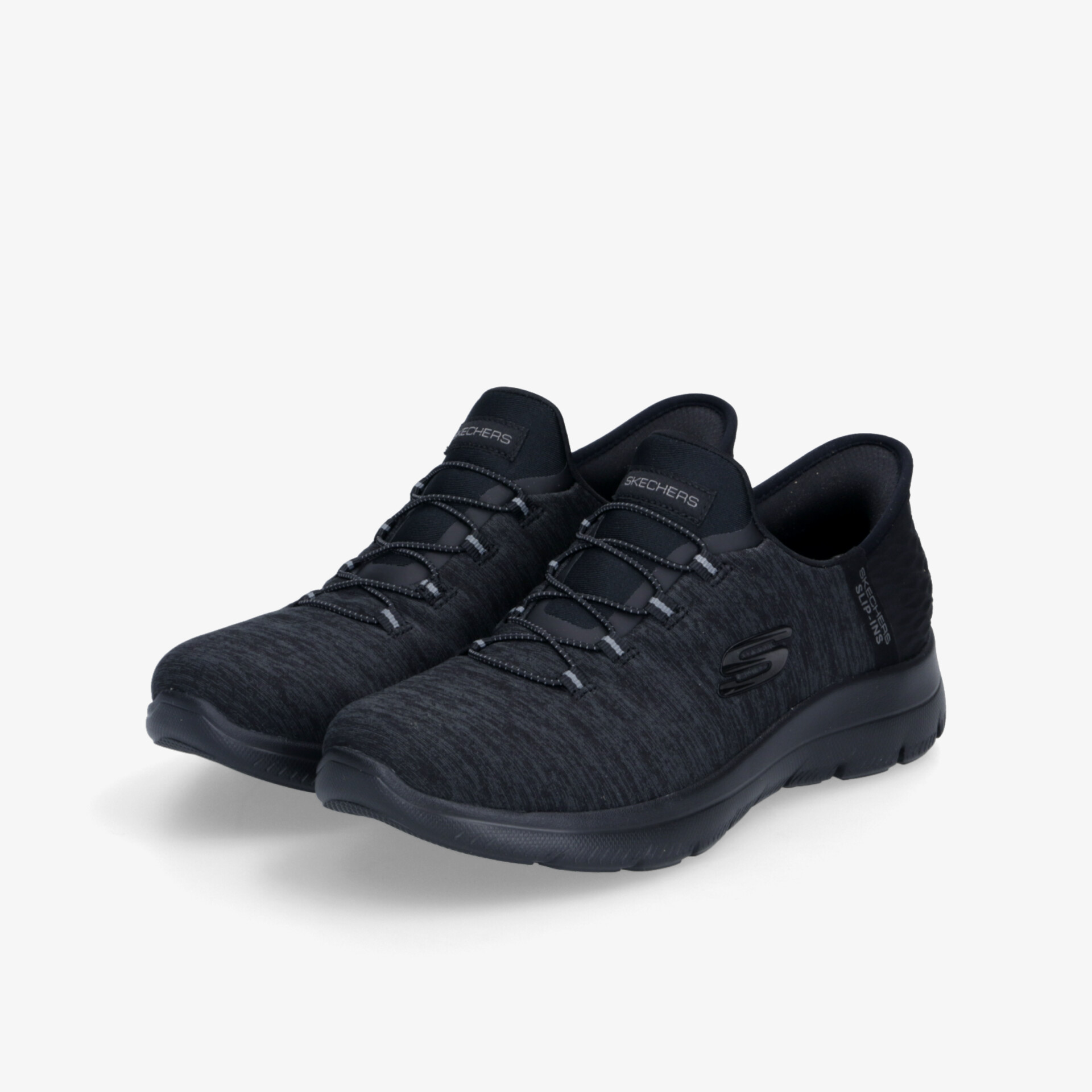 Leichte schwarze Sportschuhe mit atmungsaktivem Material und flexibler, rutschfester Sohle in moderner Optik