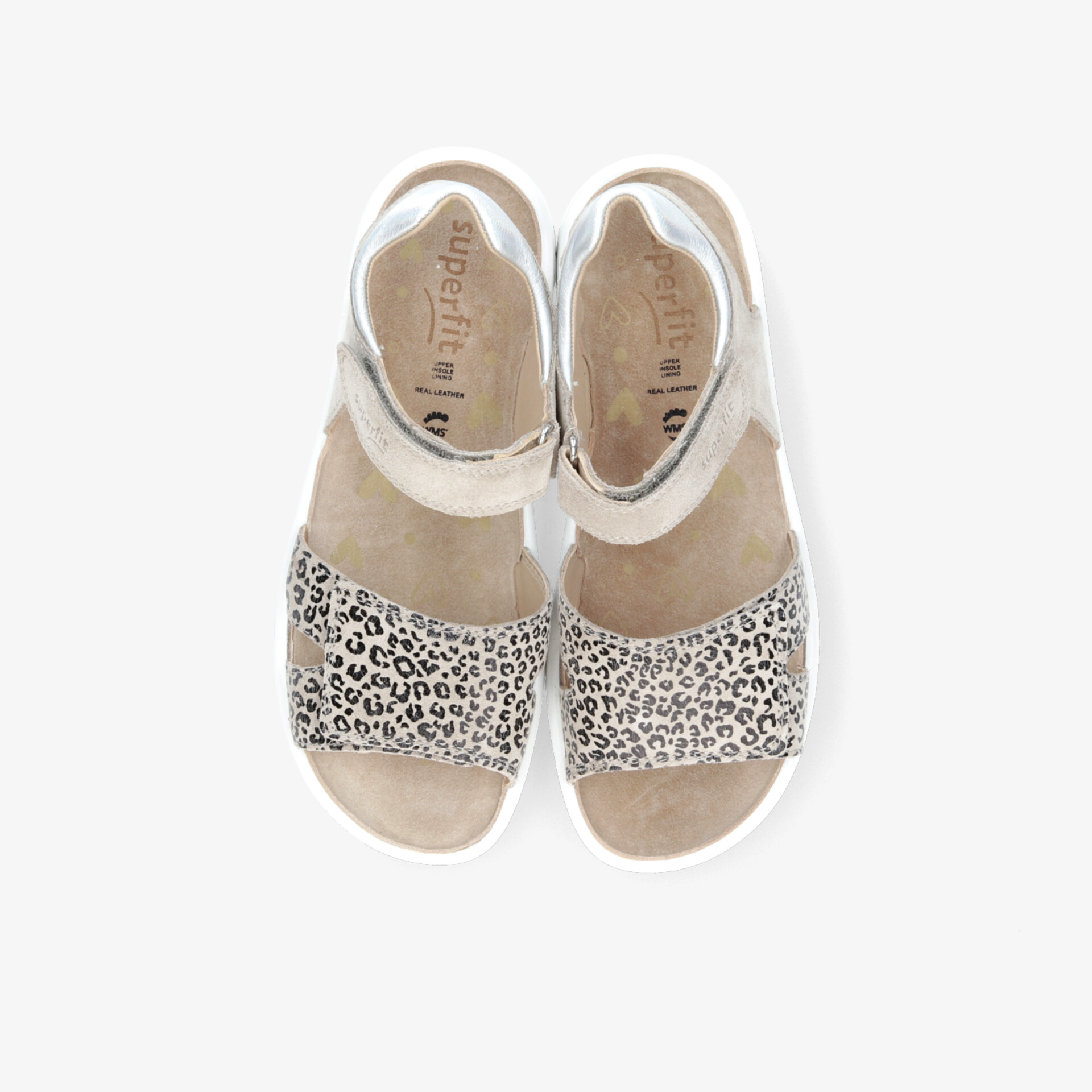 Leicht gepolsterte Sandaletten mit verstellbarem Riemen und rutschfester Sohle im modischen Leopardenmuster, Paaransicht