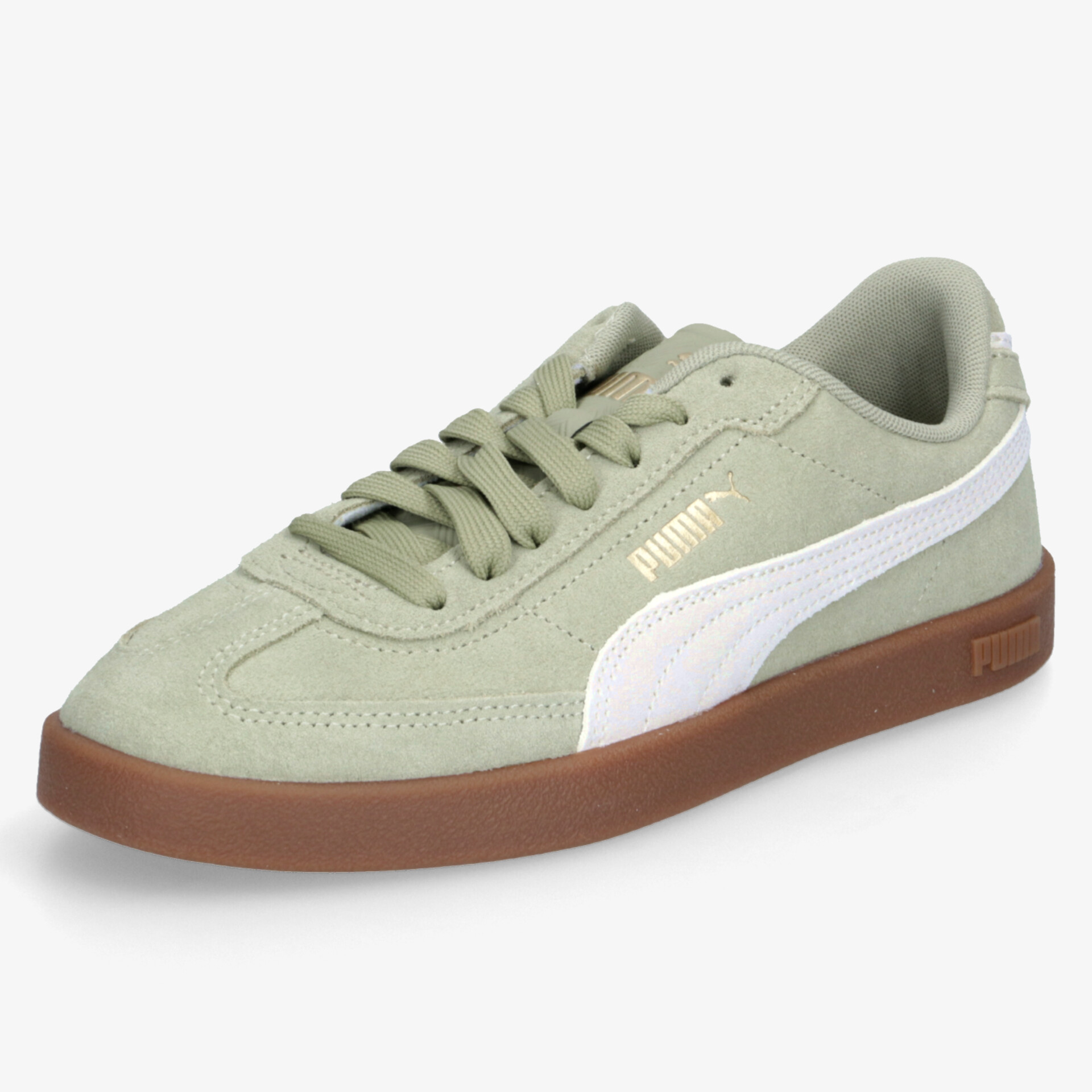Sportlicher Sneaker mit bequemer Passform, langlebigem Material und rutschfester brauner Sohle in seitlicher Ansicht