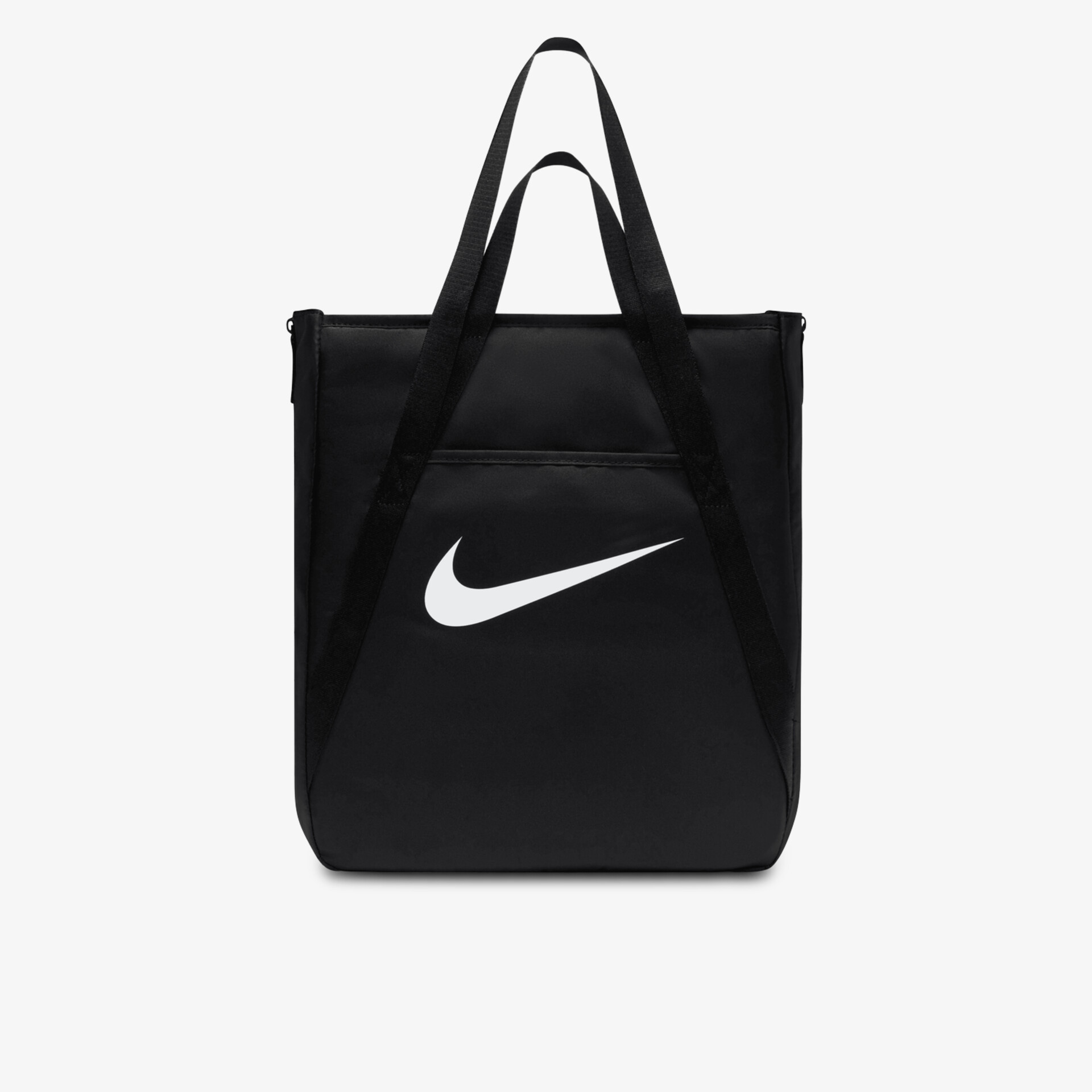 Schwarze Tasche mit prominentem Logo, ideal für den Alltag. Robustes und modisches Design.