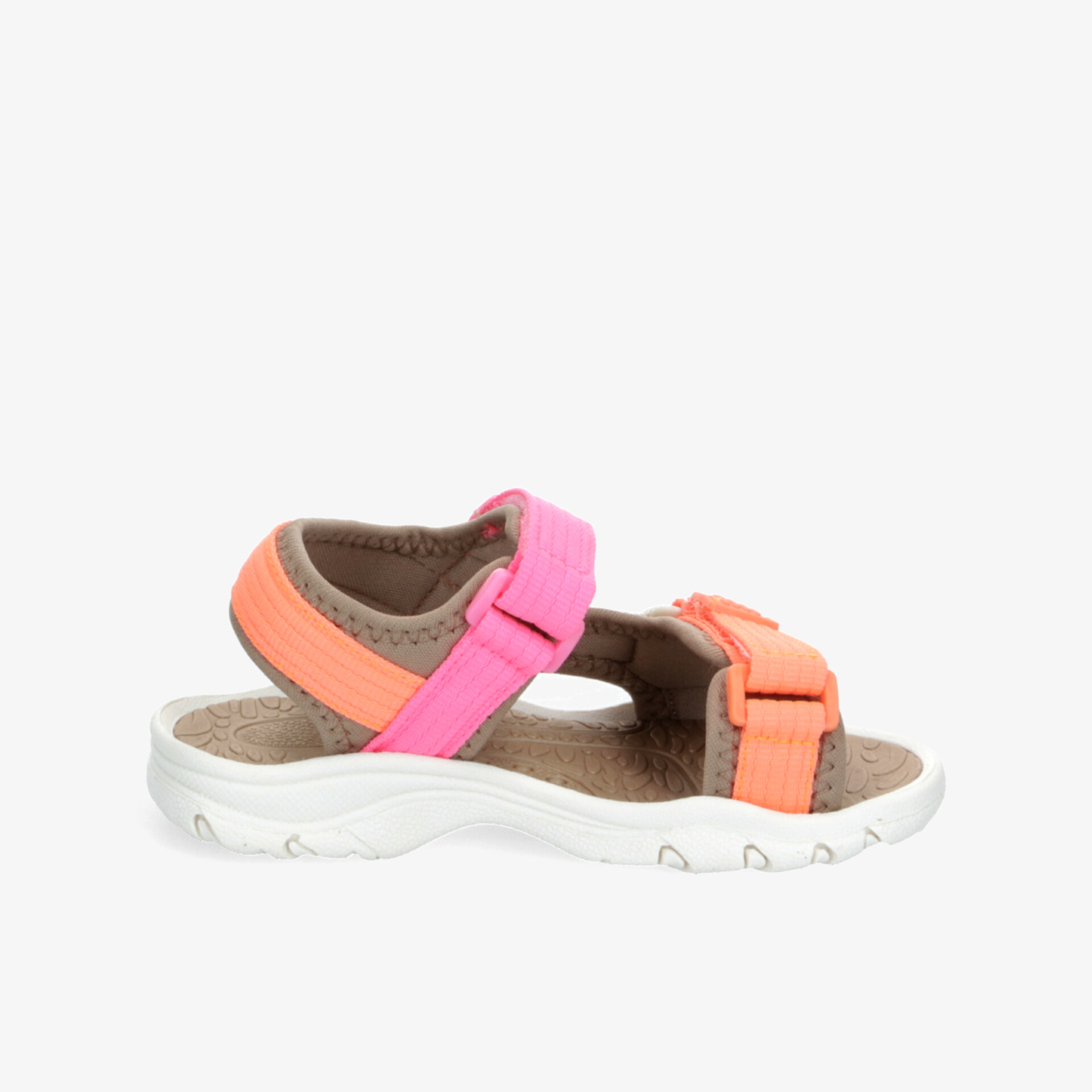 Leichte Sandale mit komfortabler Sohle und verstellbaren Klettverschlüssen in lebendigen Farben
