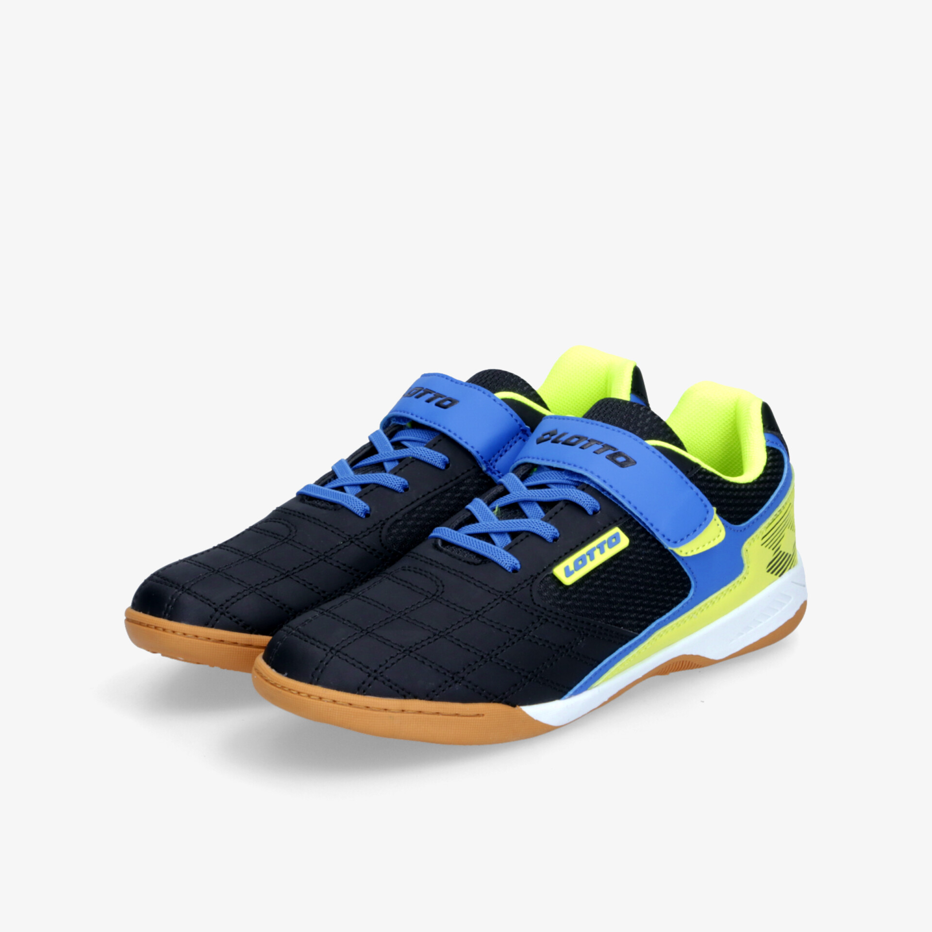 Leichte, atmungsaktive Sportschuhe in Blau und Grün mit rutschfester Sohle und verstellbarem Klettverschluss