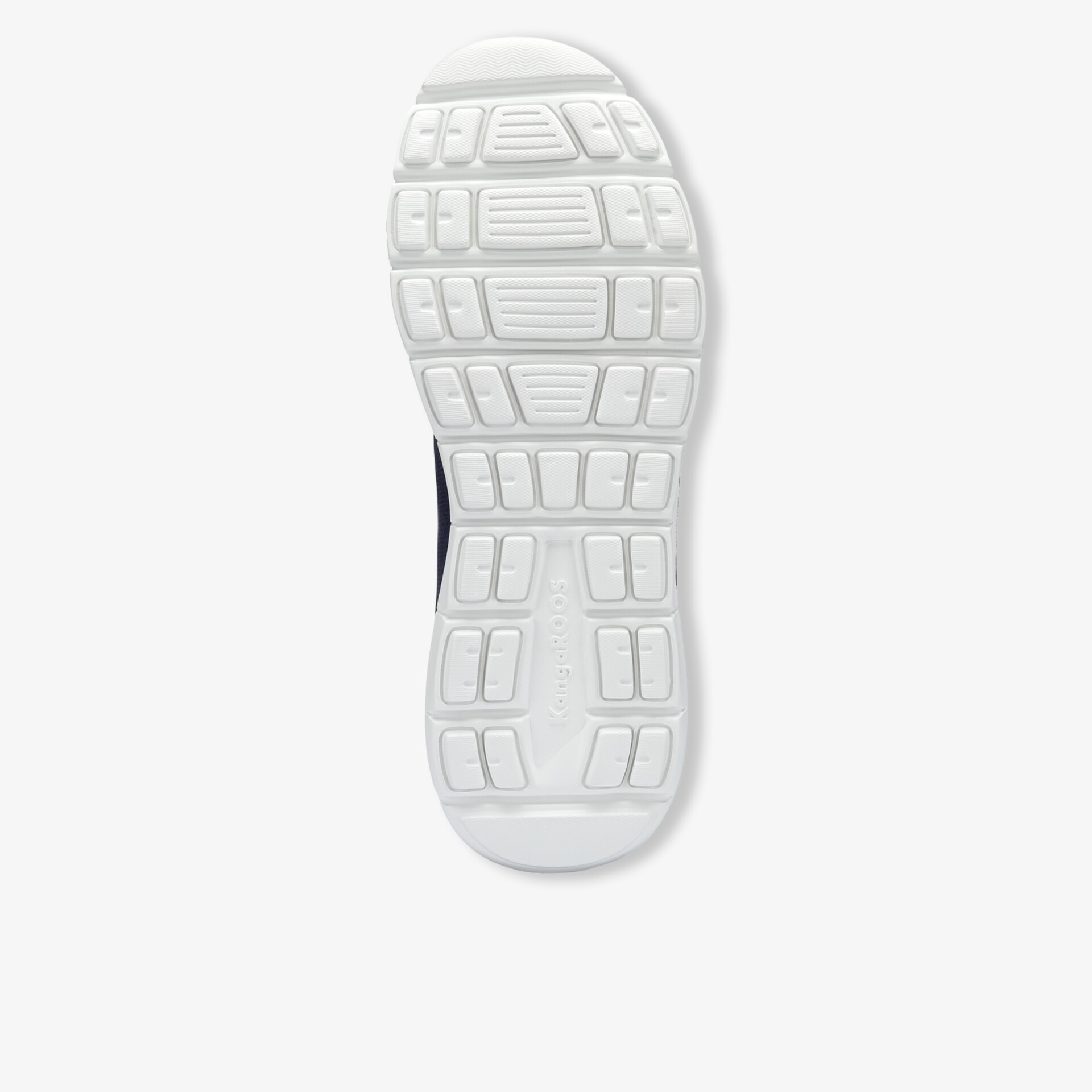 Weiße Schuhsohle mit rutschfestem, robustem und flexiblem Profil für sicheren Halt und Komfort