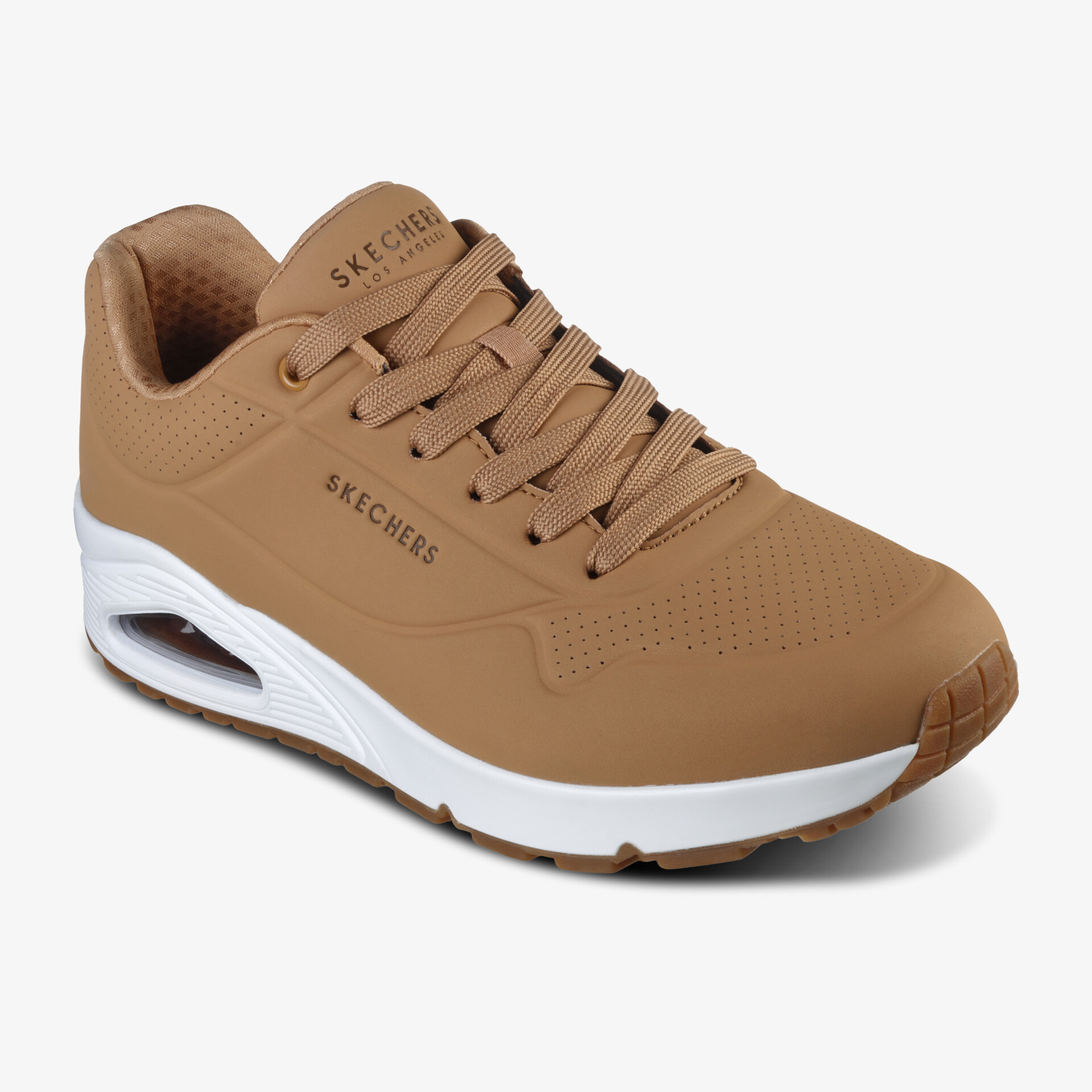 Modischer brauner Sneaker mit komfortabler Passform und sportlichem Design, ideal für vielseitige Aktivitäten.