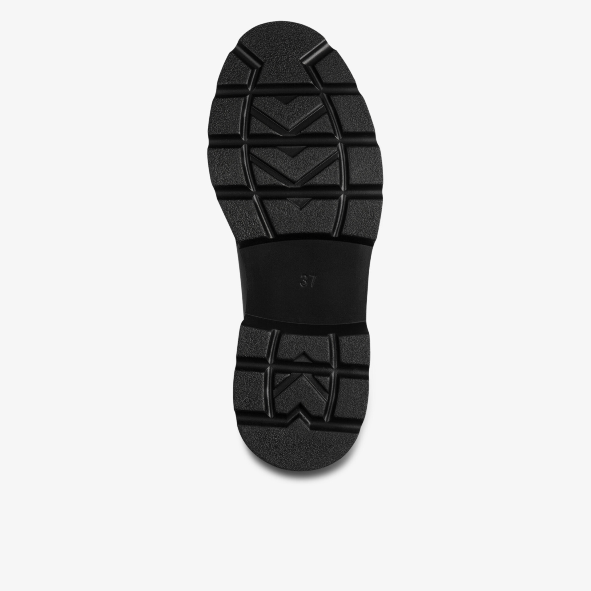 Robuste und rutschfeste Schuhsohle mit griffigem Profil für sicheren Halt auf verschiedenen Untergründen