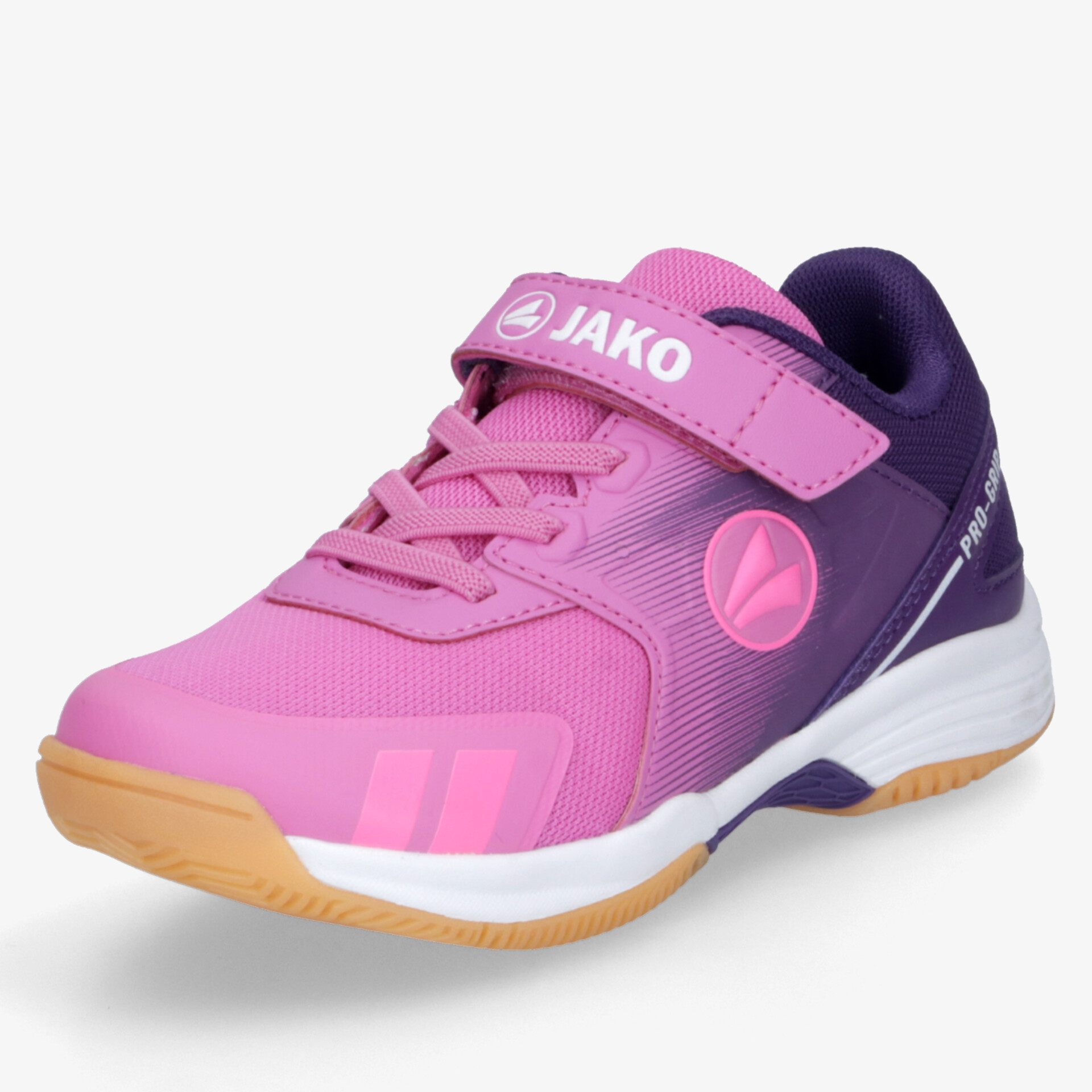 Moderner pink-violetter Sportschuh mit flexiblem Verschluss und rutschfester Sohle für hohen Tragekomfort