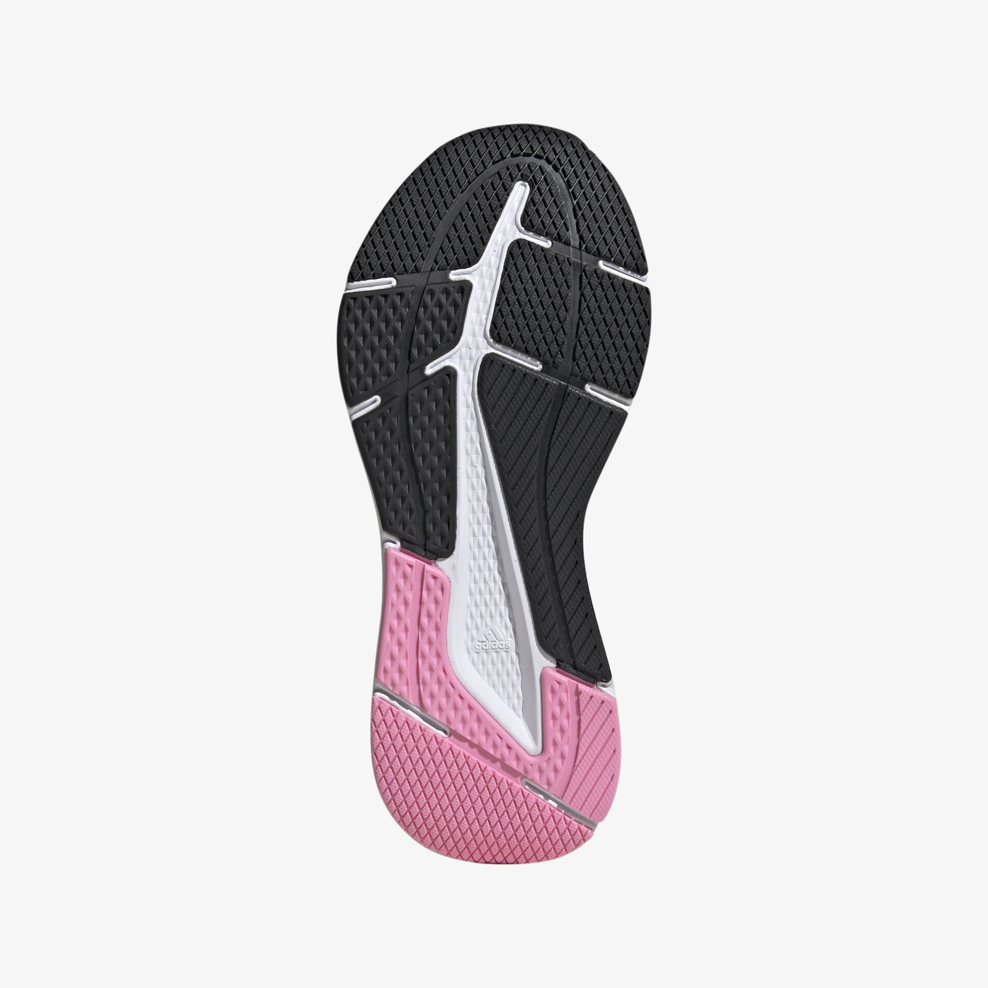 Sportlicher Schuh mit rutschfester Sohle in Schwarz und Pink für optimalen Grip und Komfort.