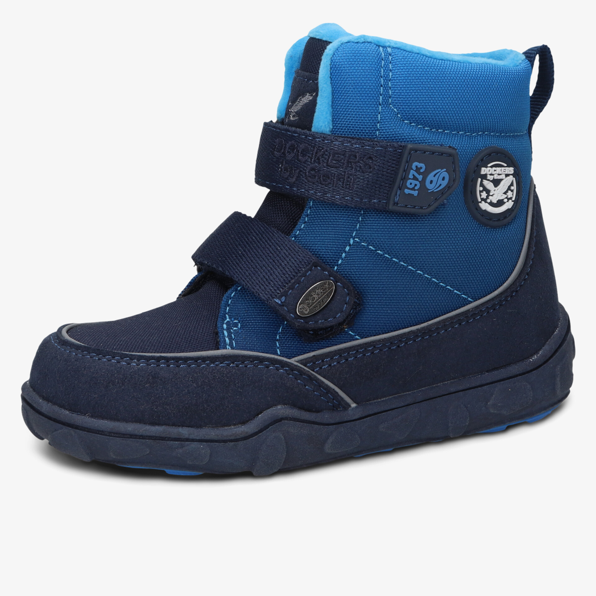 Robuster Kinderschuh mit hohem Schaft und praktischem Klettverschluss für sicheren Halt und Komfort