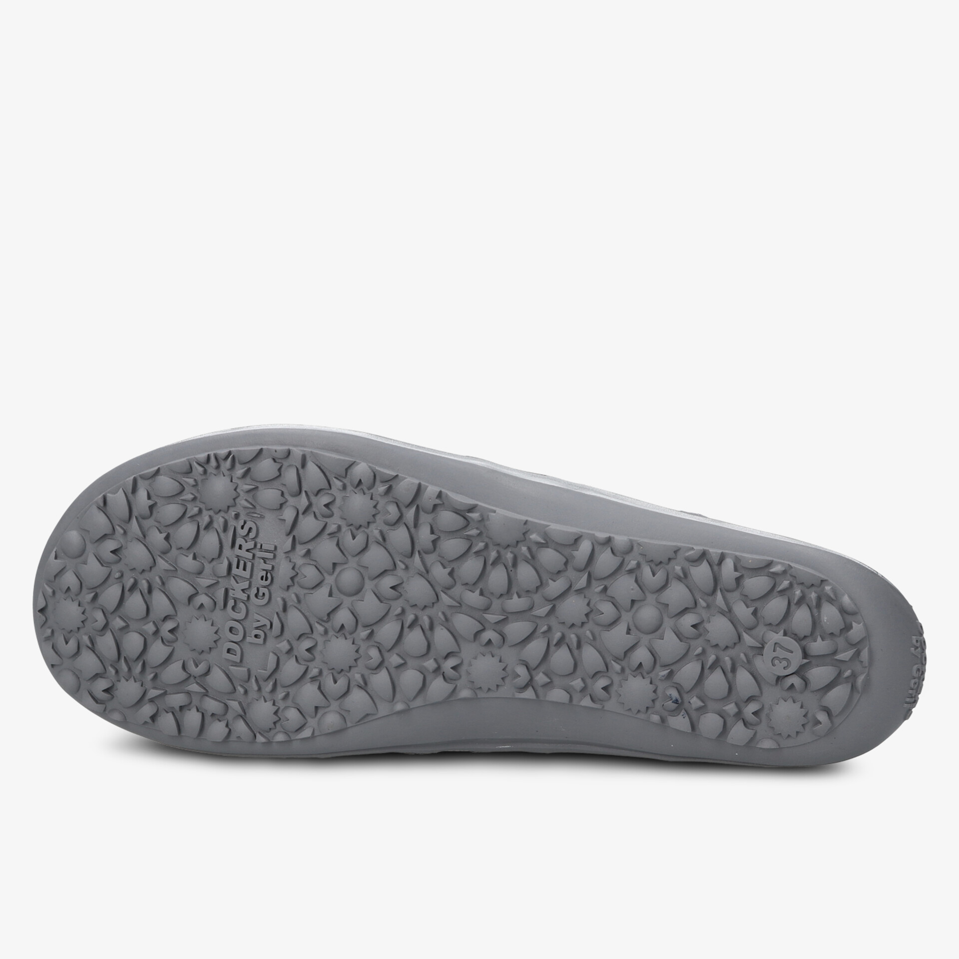 Robuste graue Schuhsohle mit rutschfestem, griffigem Profil für sicheren Halt auf verschiedenen Untergründen