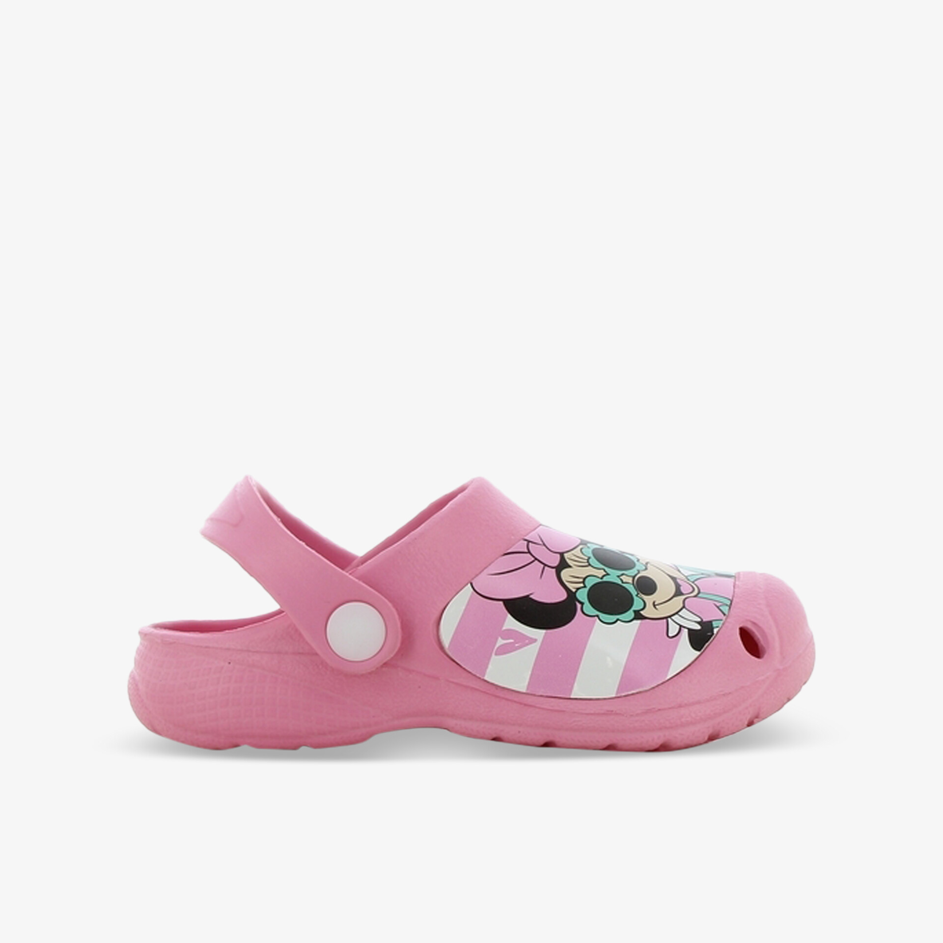 Pinkfarbene bequeme Sandale mit verstellbarem Riemen und atmungsaktiven Öffnungen, ideal für leichten Tragekomfort