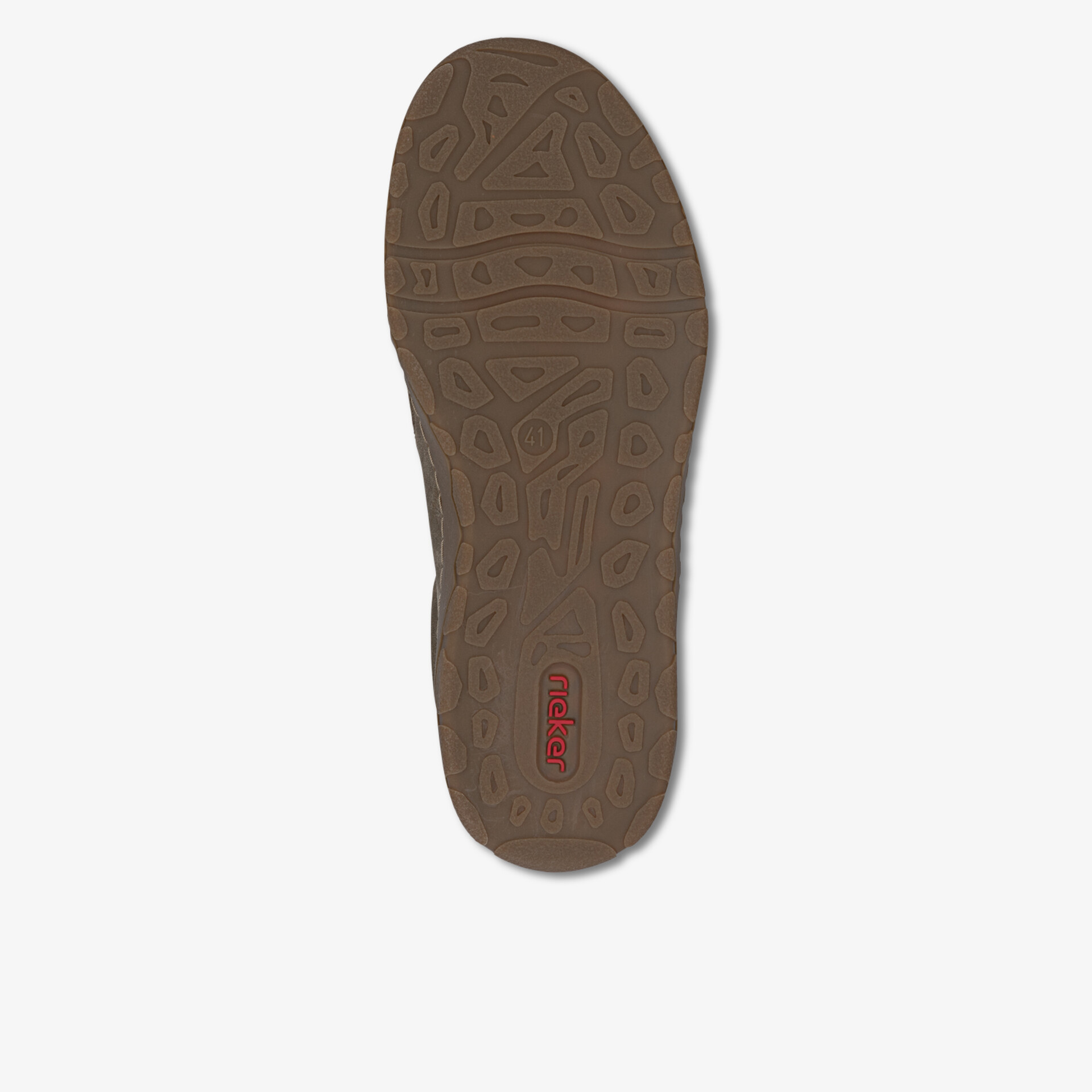 Rutschfeste braune Gummisohle mit tiefem Profil für optimalen Grip und Langlebigkeit