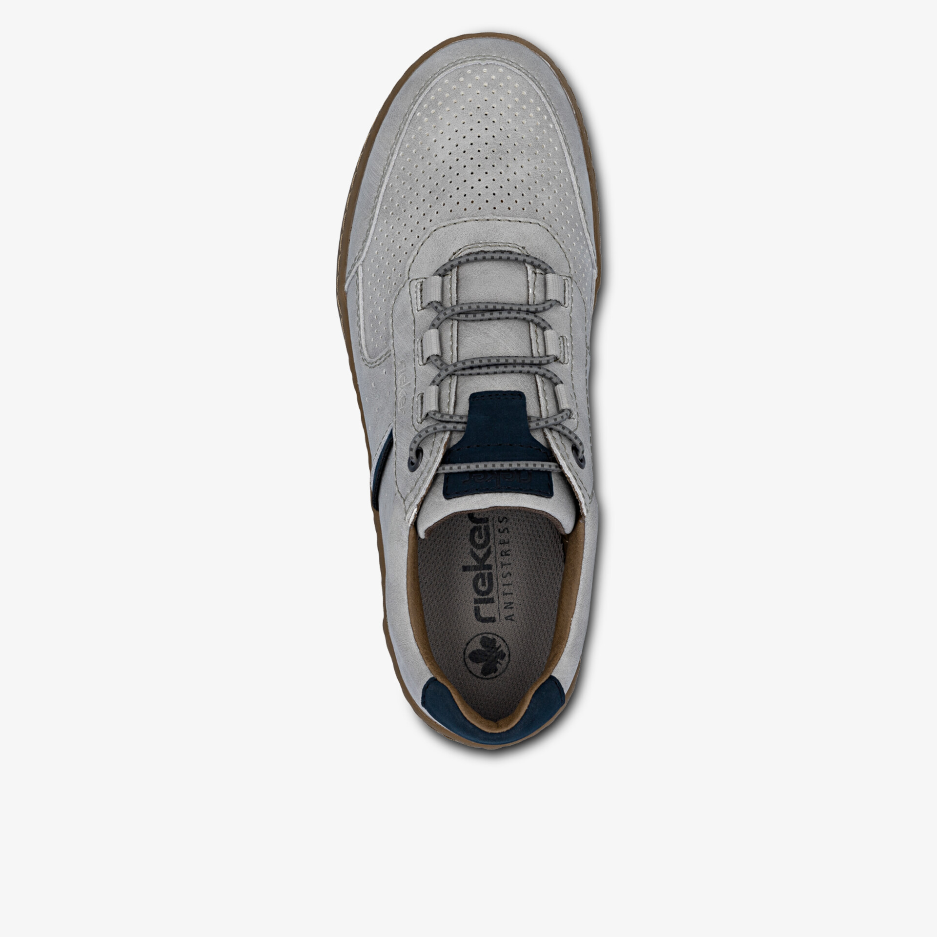 Sportlicher grauer Schuh mit atmungsaktivem Obermaterial und bequemer Passform, ideal für den Alltag