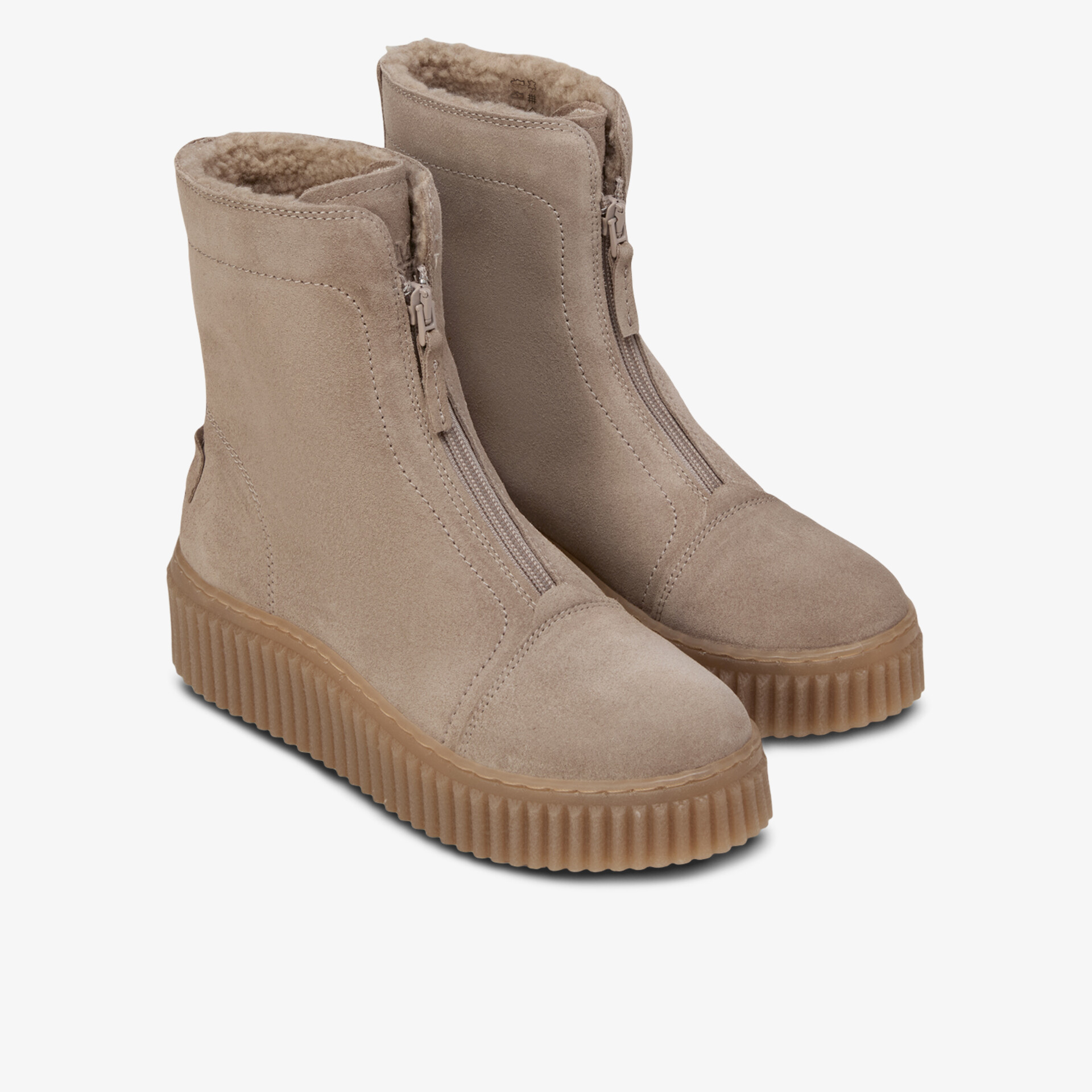 Warme, bequeme Stiefeletten mit stabilem Profil und praktischem Reißverschluss vorne für einfaches Anziehen