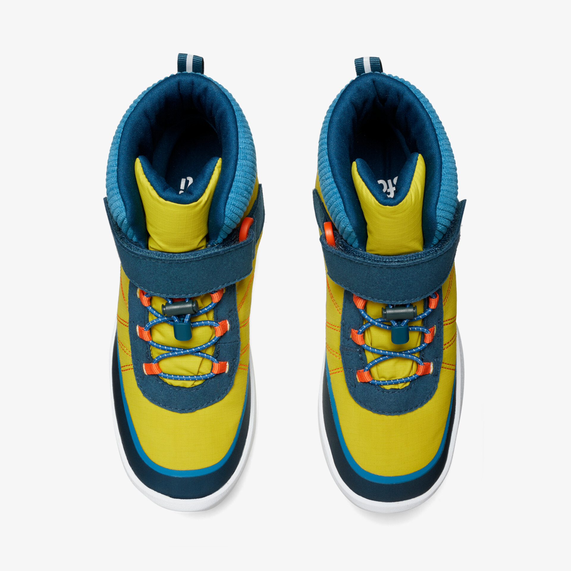 Bunte Kinderstiefel mit Klettverschluss und rutschfester Sohle für optimalen Tragekomfort und Stabilität.