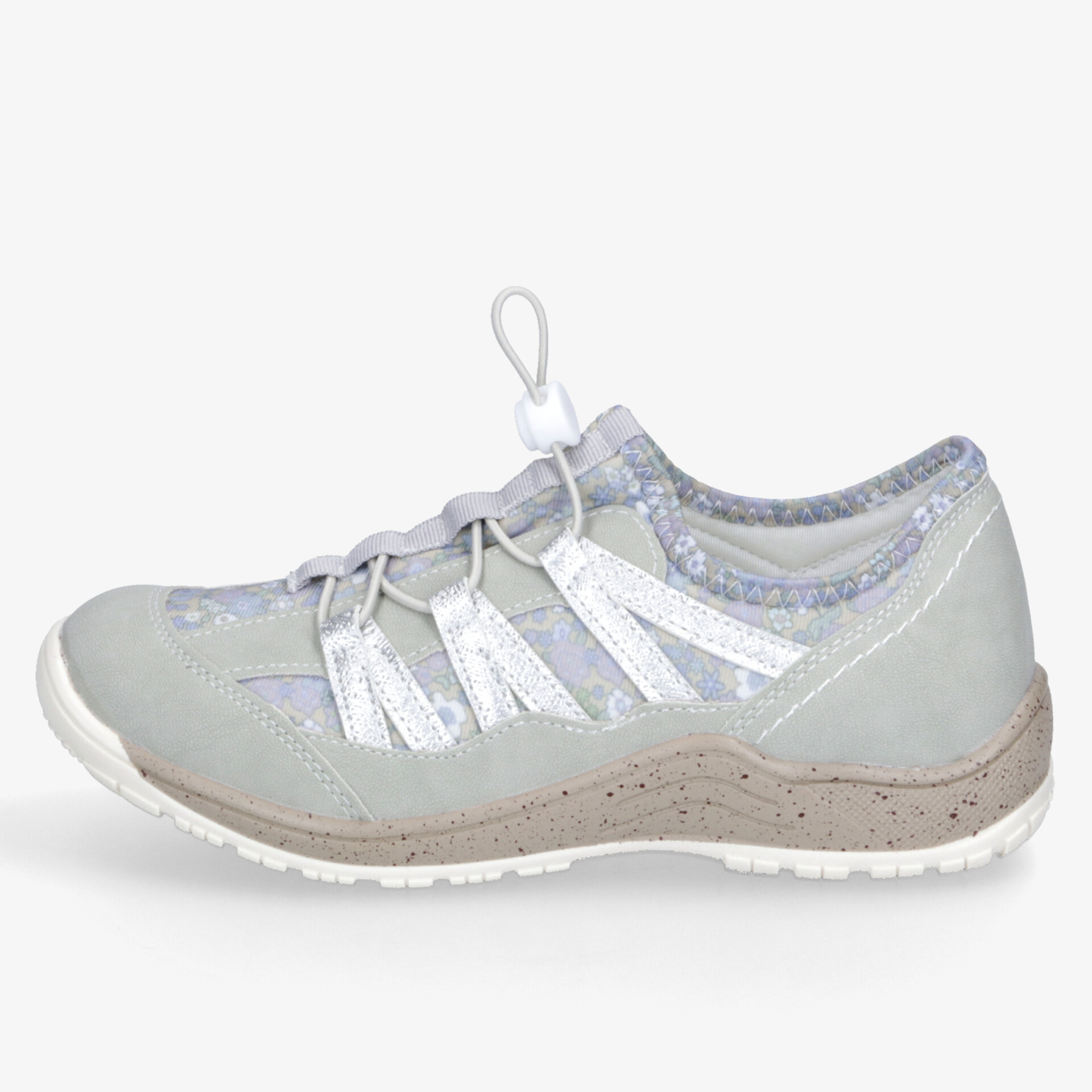 Leichter grauer Sneaker mit flexibler Schnürung und rutschfester Laufsohle für optimalen Komfort und sportliche Performance