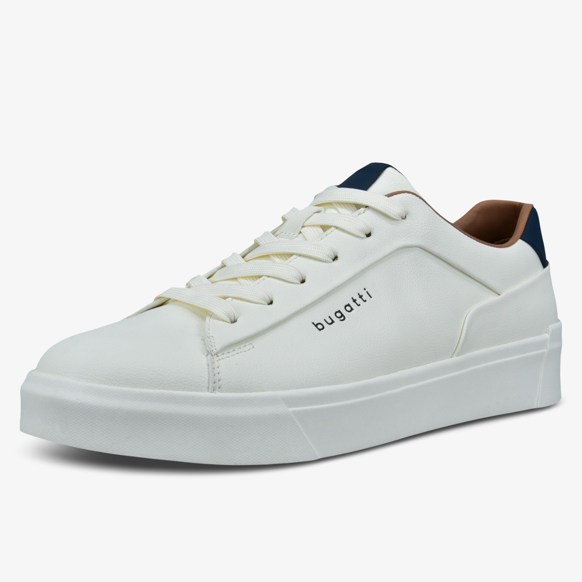 Stilvoller weißer Sneaker in Lederoptik mit klassischem Design und komfortabler Passform.