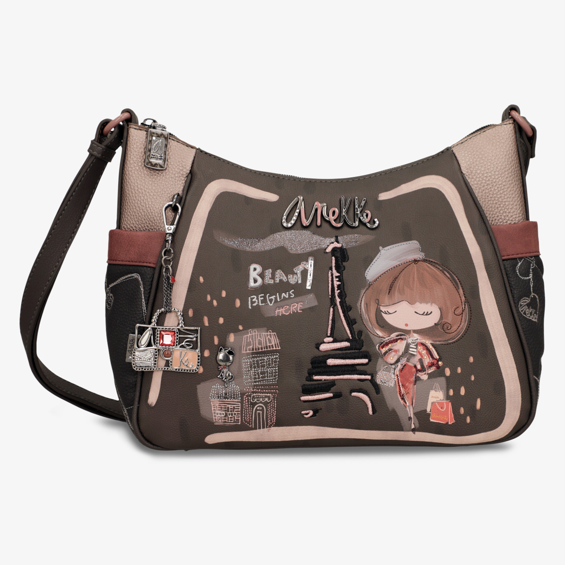 Stylische und kompakte Schultertasche mit modischem Design und praktischen Details