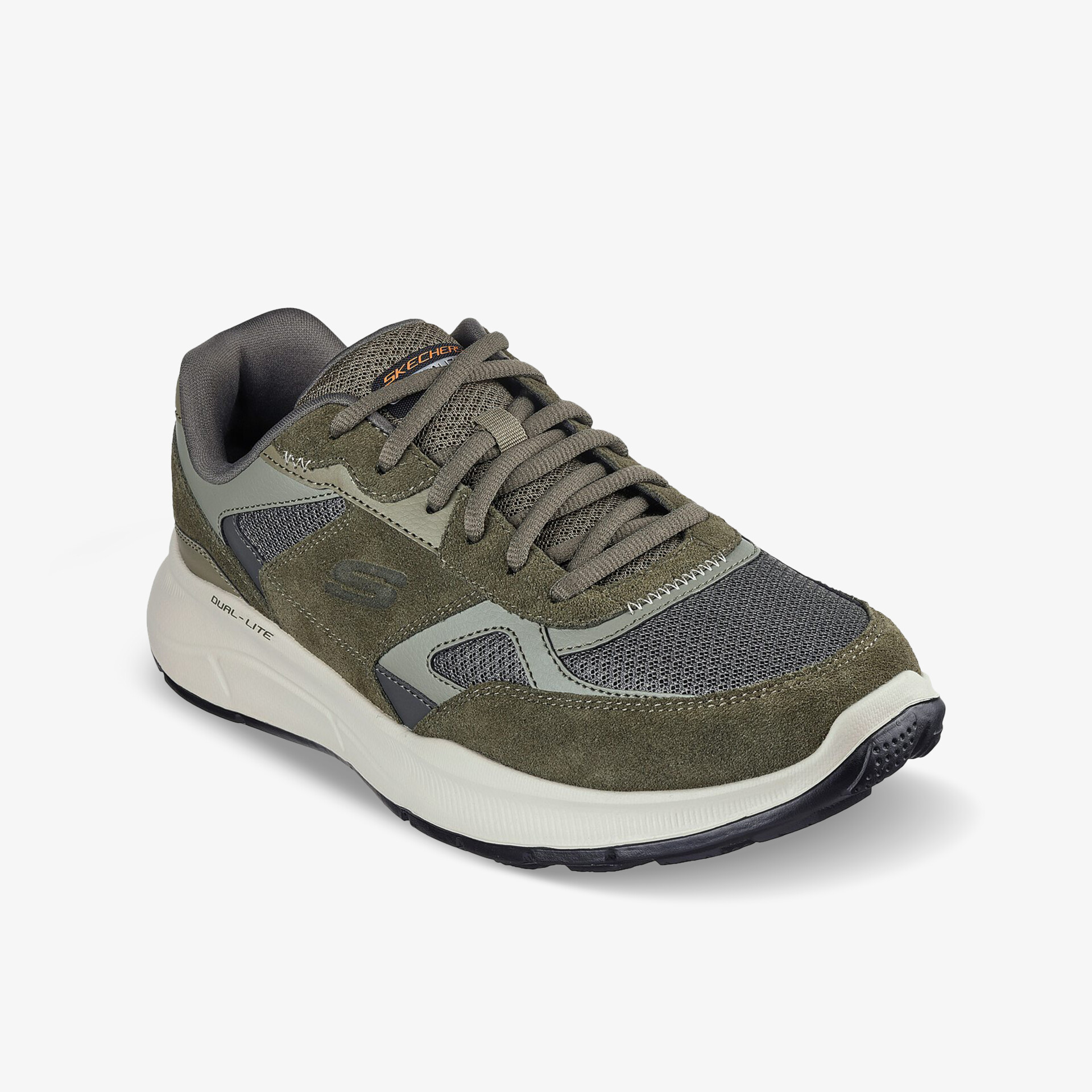 Sportlicher Laufschuh in Olivgrün mit atmungsaktivem Material und rutschfester Sohle für hohen Tragekomfort