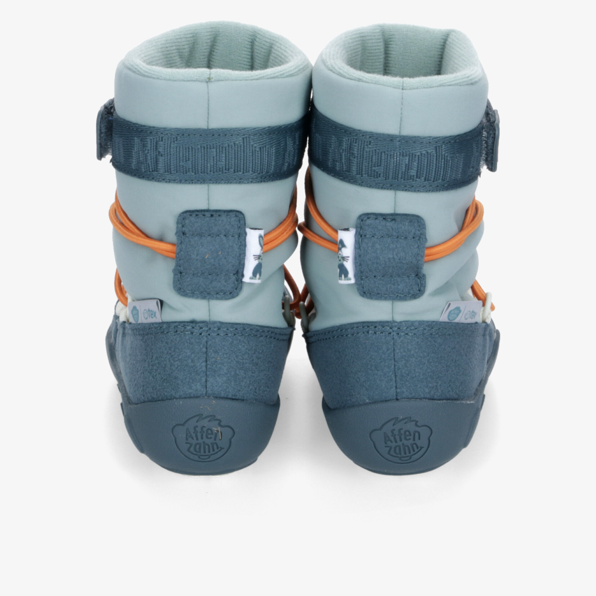 Robuste Winterstiefel in Blau und Grau, gepolsterter Schaft, stabile rutschfeste Sohle, komfortable Passform