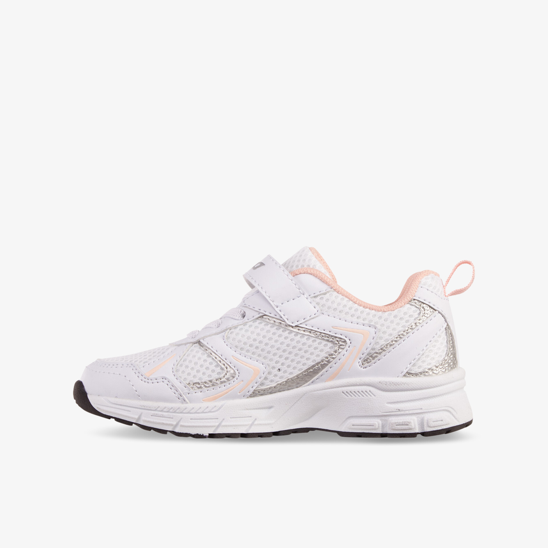 Leichter weißer Sneaker mit Klettverschluss und atmungsaktivem Mesh für optimalen Tragekomfort und Flexibilität