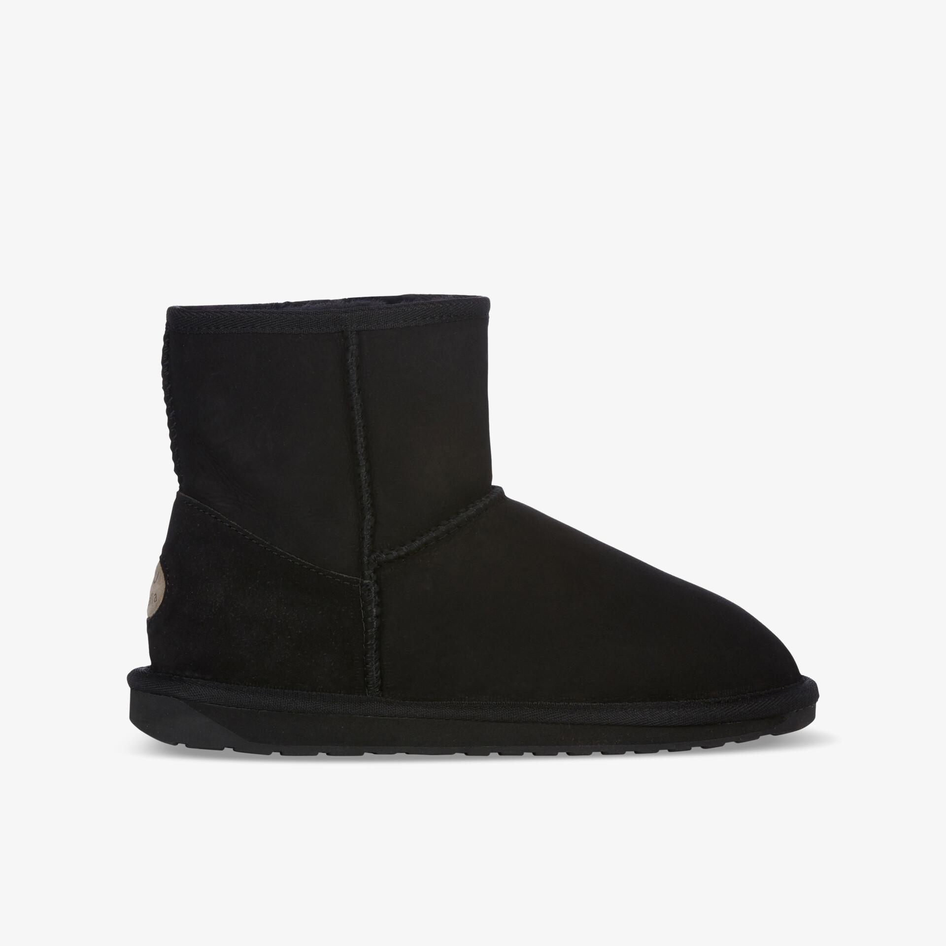 Schwarzer Winterstiefel mit weichem Material und rutschfester Sohle, komfortabel und robust gestaltet