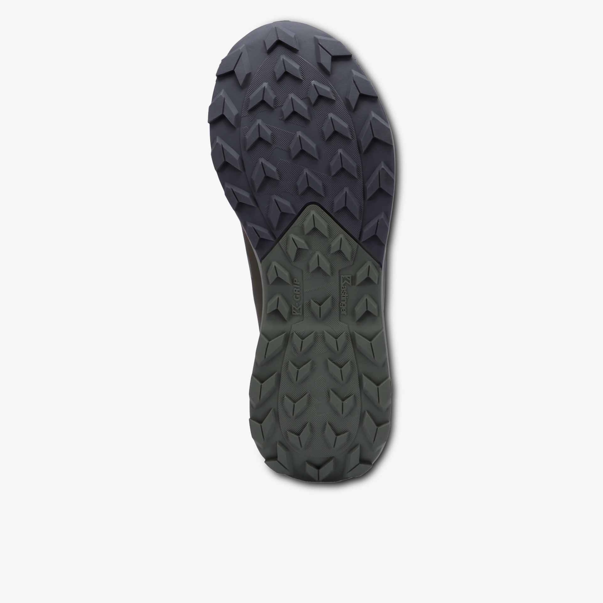 Robuste, rutschfeste Schuhsohle mit tiefem Profil für optimale Trittsicherheit auf diversen Untergründen