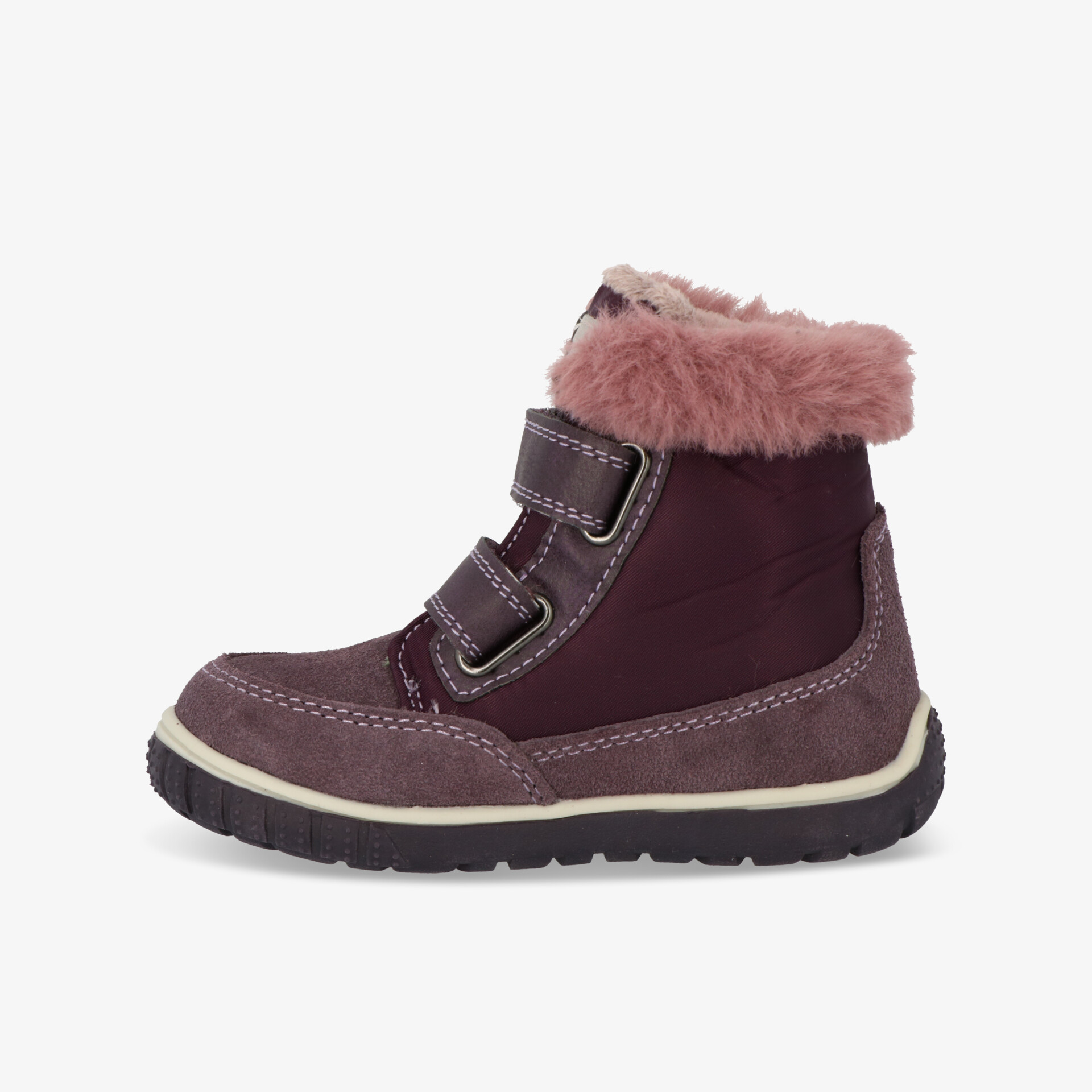 Warmer Stiefel mit Klettverschluss, komfortabel und rutschfest, ideal für kalte Wintertage.