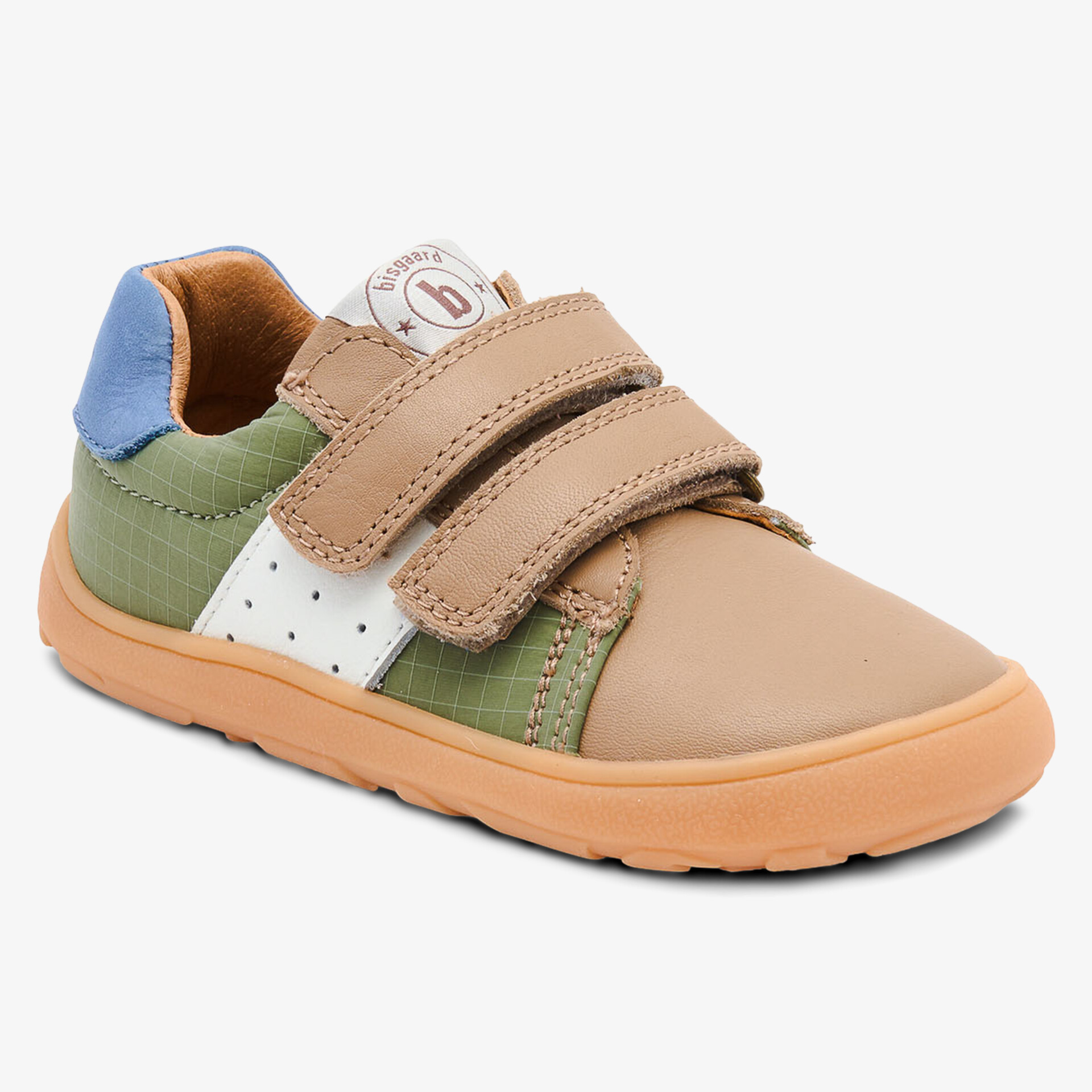 Farbenfroher Sneaker mit Klettverschluss, ideal für Alltag und Freizeit, robust und bequem.