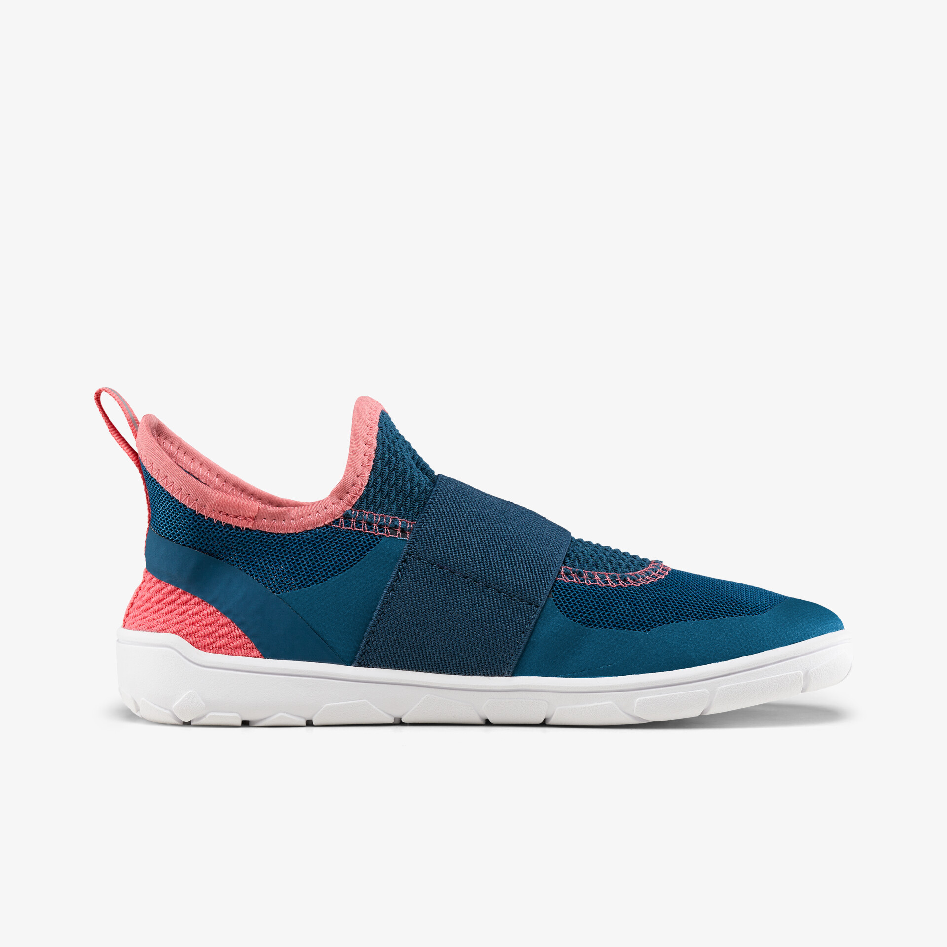 Leichter, flexibler Sportschuh in Blau und Rosa mit rutschfester Sohle und elastischem Einsatz für optimalen Komfort