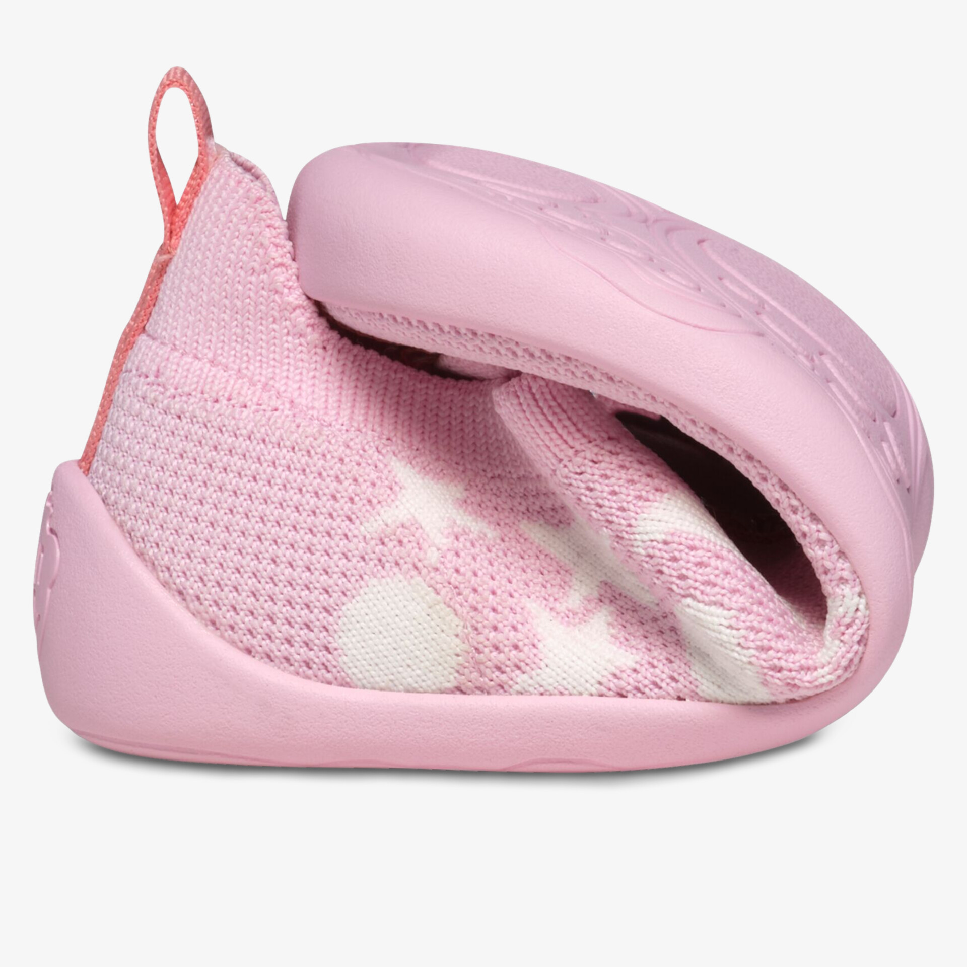 Flexibler und faltbarer rosa Kinderschuh aus atmungsaktivem Material für hohen Tragekomfort