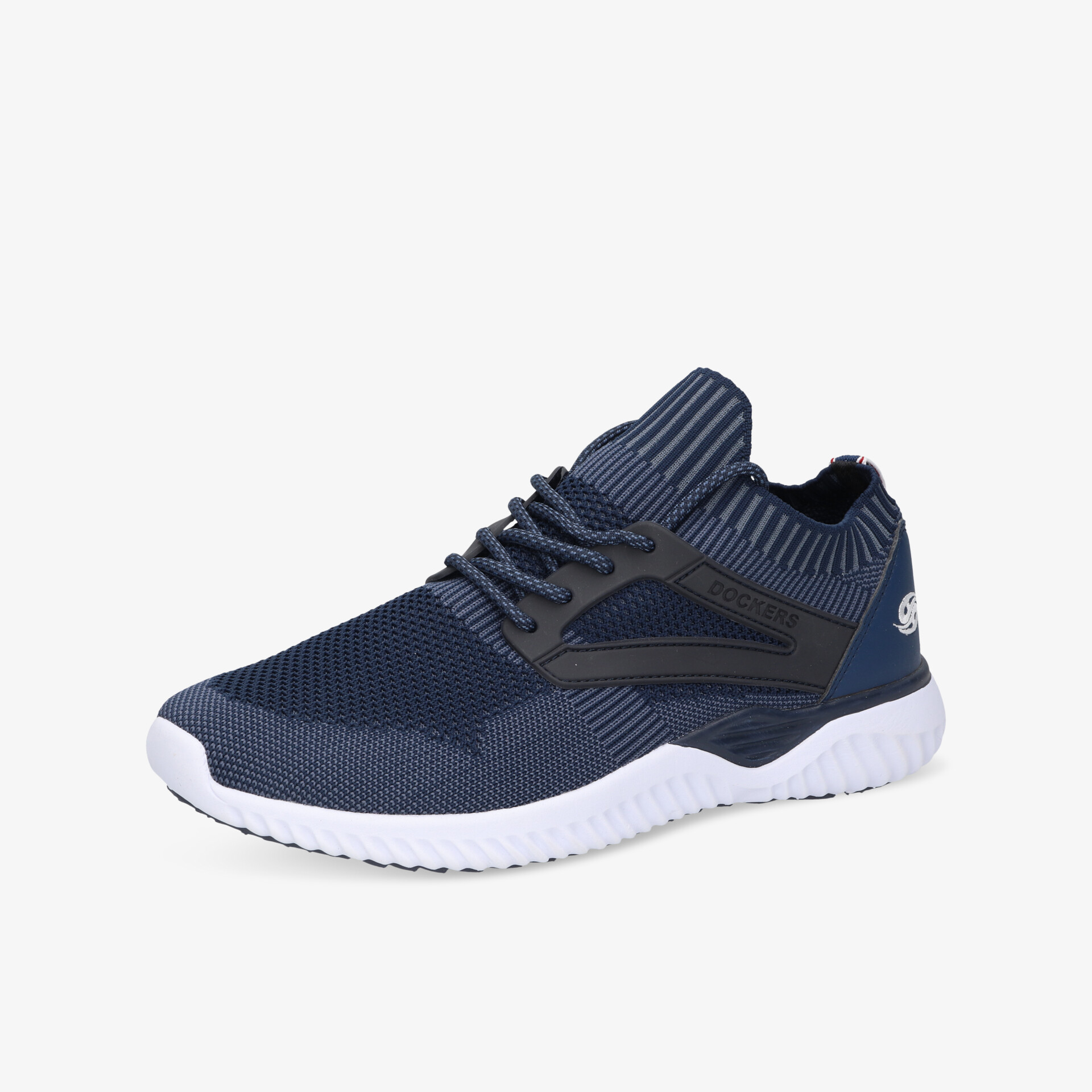 Moderner navy-blauer Laufschuh mit atmungsaktivem Material und rutschfester, flexibler Sohle für maximalen Komfort