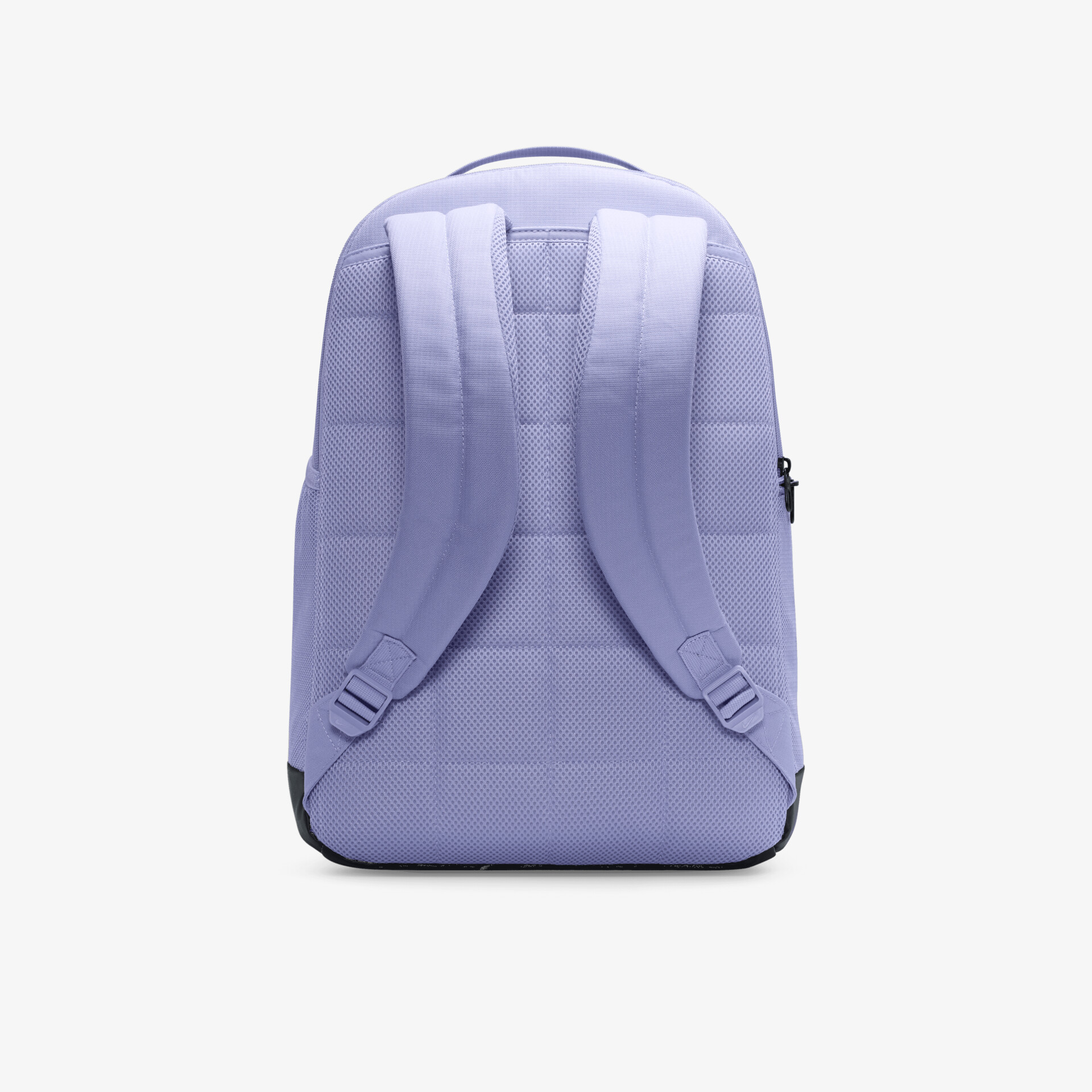 Moderner lila Rucksack mit gepolsterten verstellbaren Schultergurten und robustem Material, Rückansicht