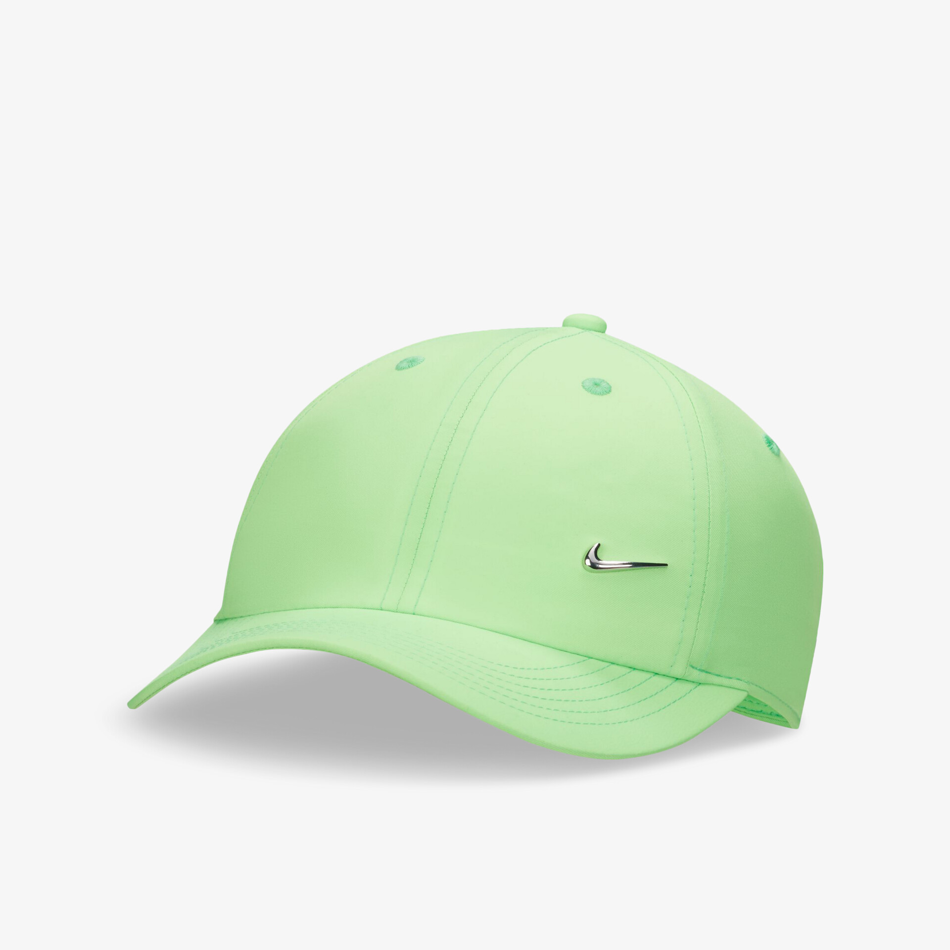 Modische grüne Kappe mit sportlichem Design und verstellbarem Verschluss, ideal für Freizeit und Sport.