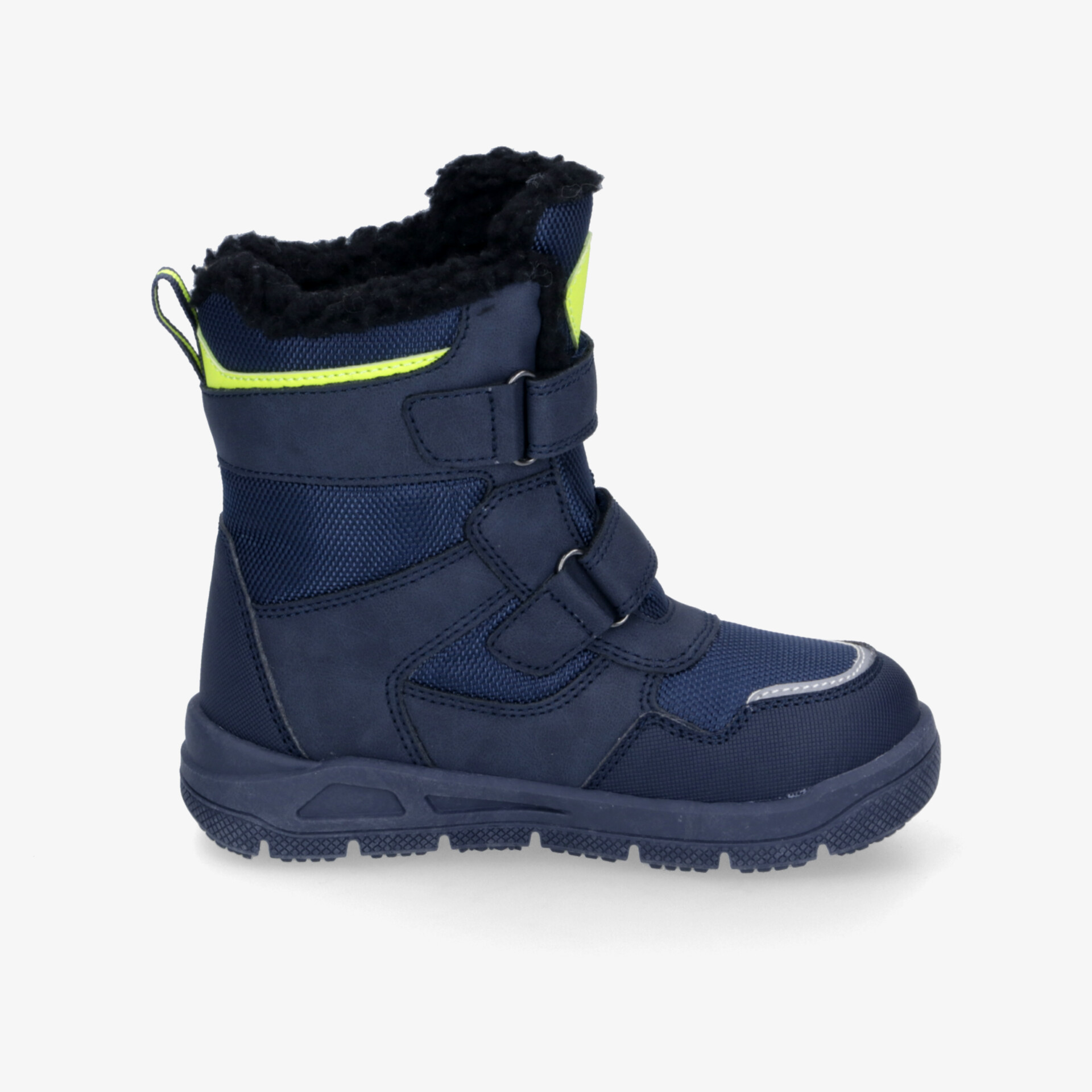 Warmer blauer Winterstiefel mit rutschfester Sohle und komfortabler Polsterung für kalte Tage