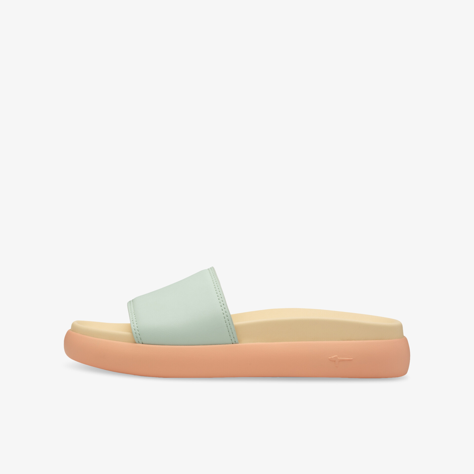 Bequeme, pastellfarbene Slide Sandale mit rutschfester Sohle und weichem Riemen für einfachen Tragekomfort