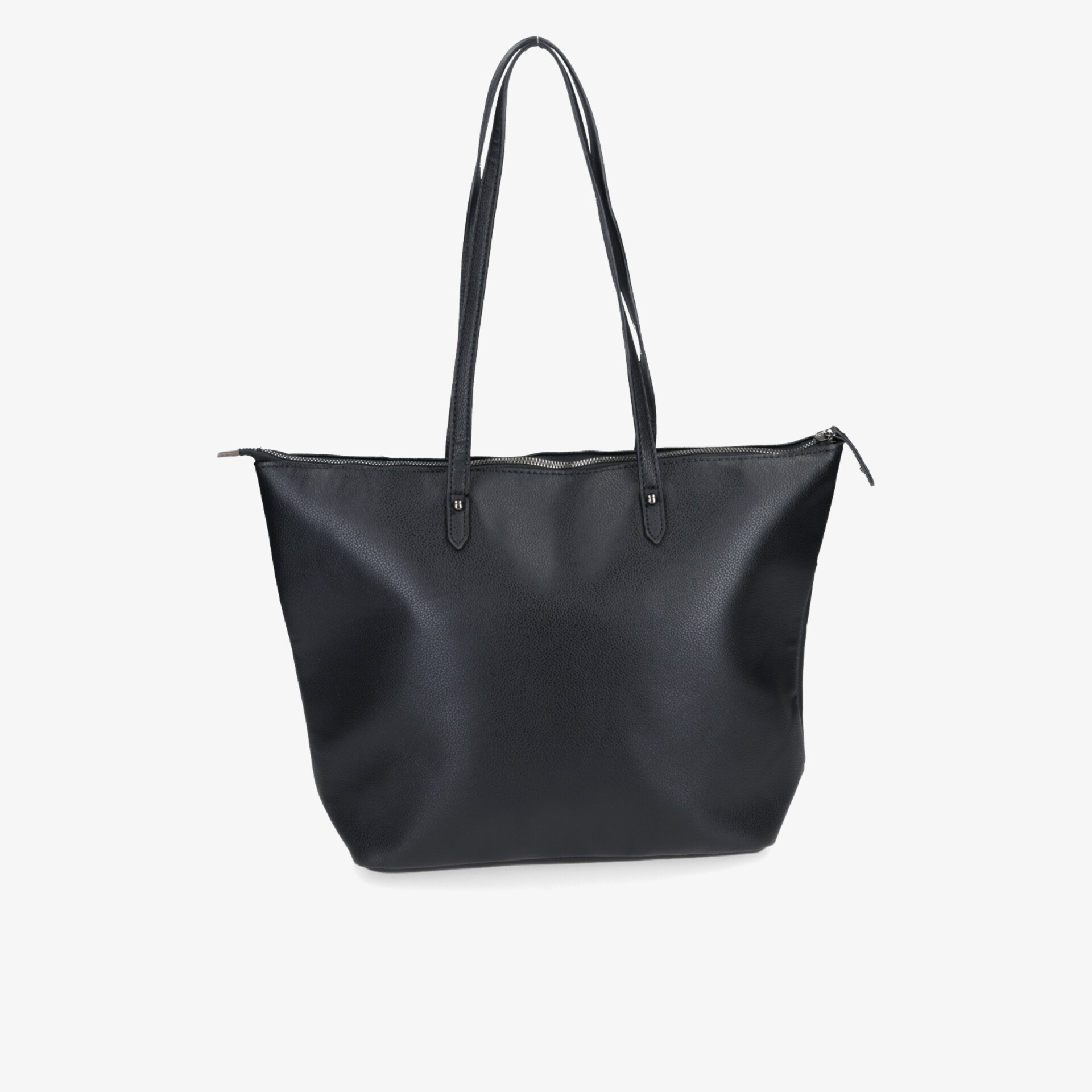 Schwarze Umhängetasche mit geräumigem Innenraum und robusten Henkeln, elegante und praktische Alltagstasche