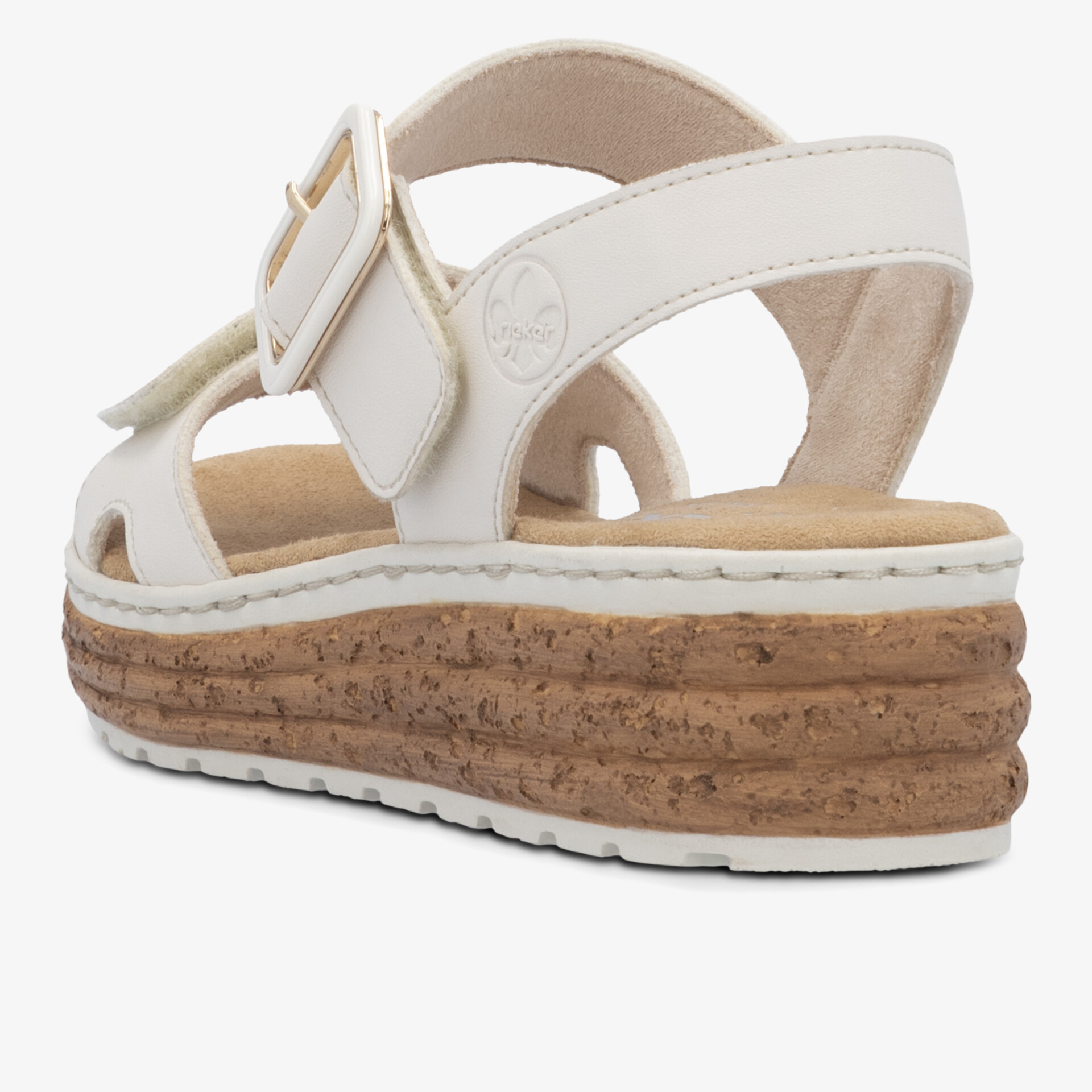 Leichte Sandale mit verstellbarem Riemen, ergonomischer gepolsterter Innensohle und stabiler Plateausohle für ganztägigen Komfort