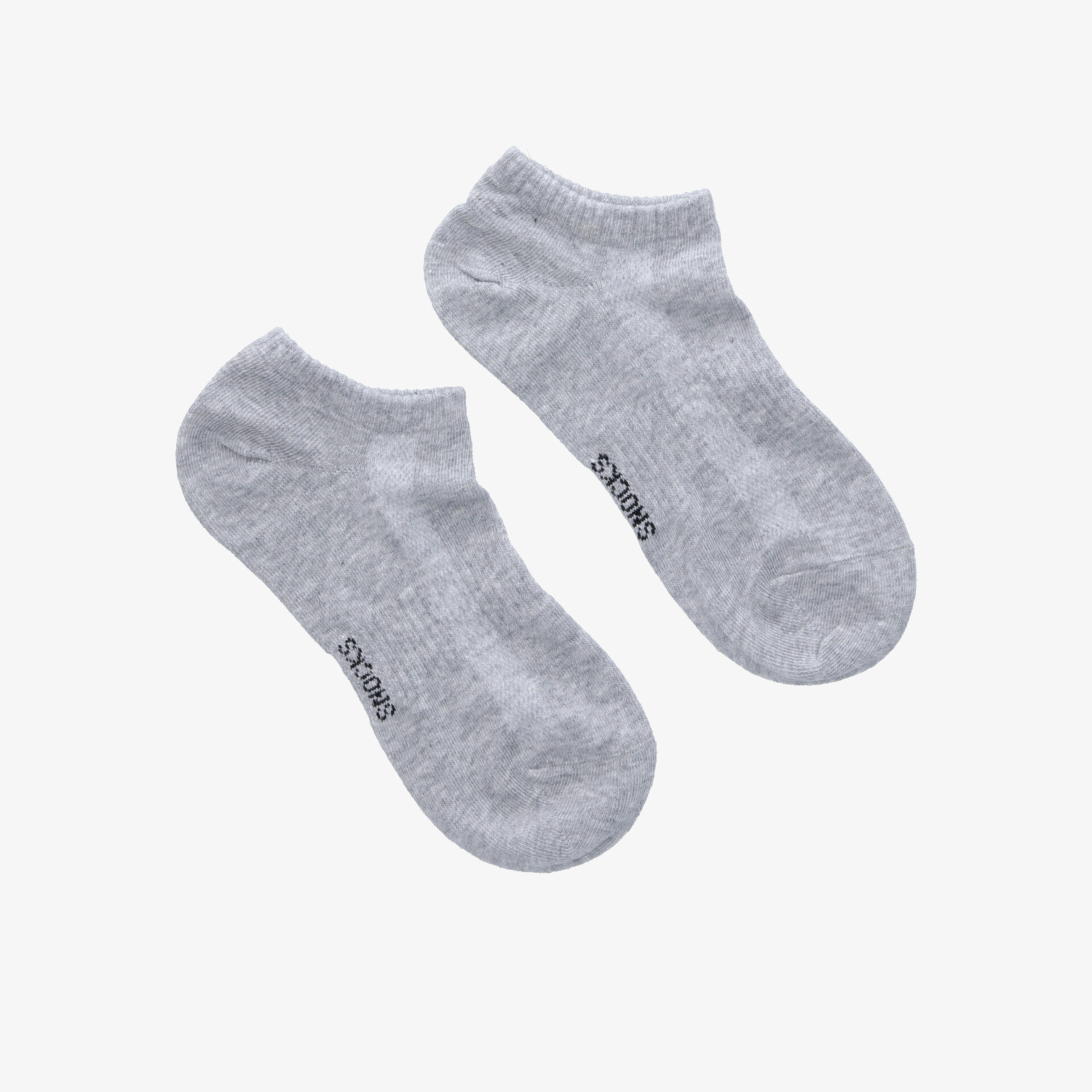 Graue kurze Socken im Paar, weich und elastisch für bequemen und atmungsaktiven Tragekomfort