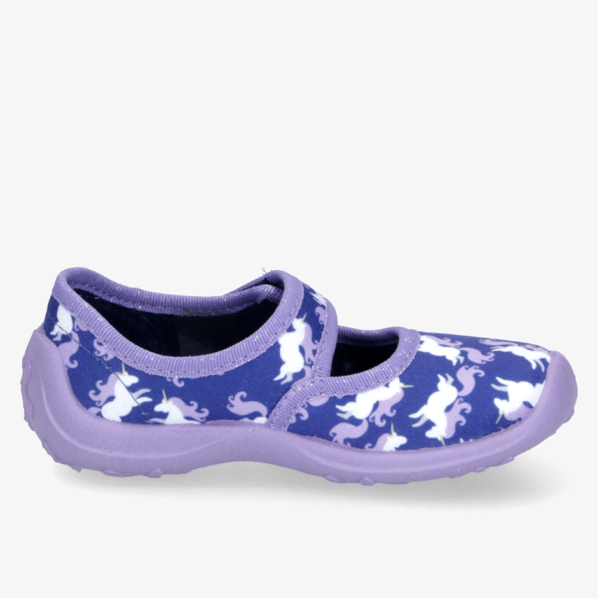 Leichter und bequemer Schuh mit rutschfester Sohle, weichem Material und farbenfrohem Einhorn-Muster