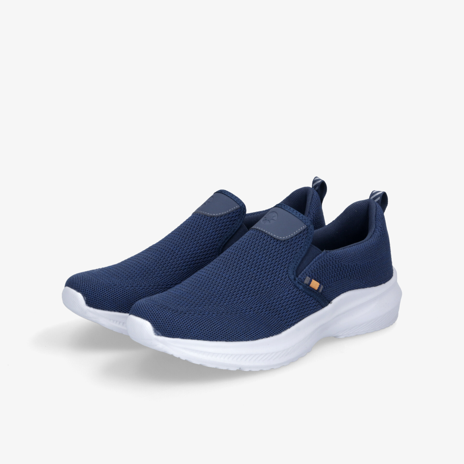 Leichter navy Sportschuh mit atmungsaktivem Mesh, rutschfester weißer Sohle und flexiblem Schlupf-Design für Komfort