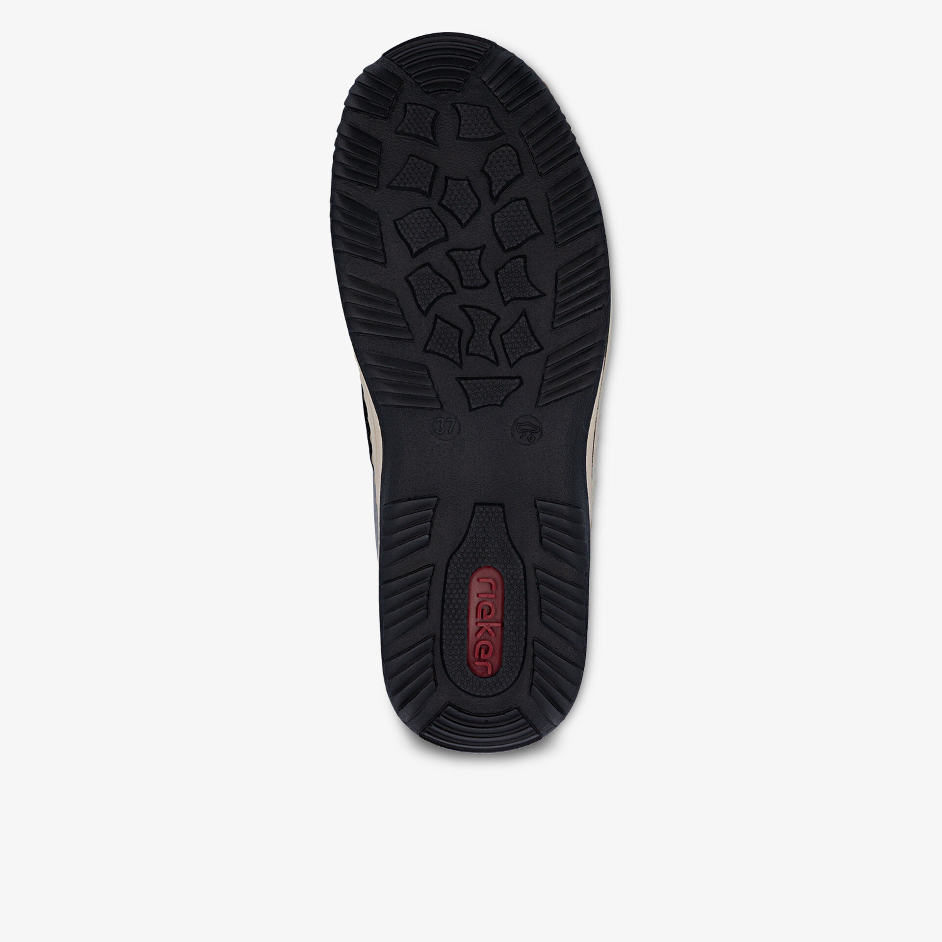 Robuste und rutschfeste Schuhsohle mit tiefem Profil für sicheren Halt auf verschiedenen Untergründen