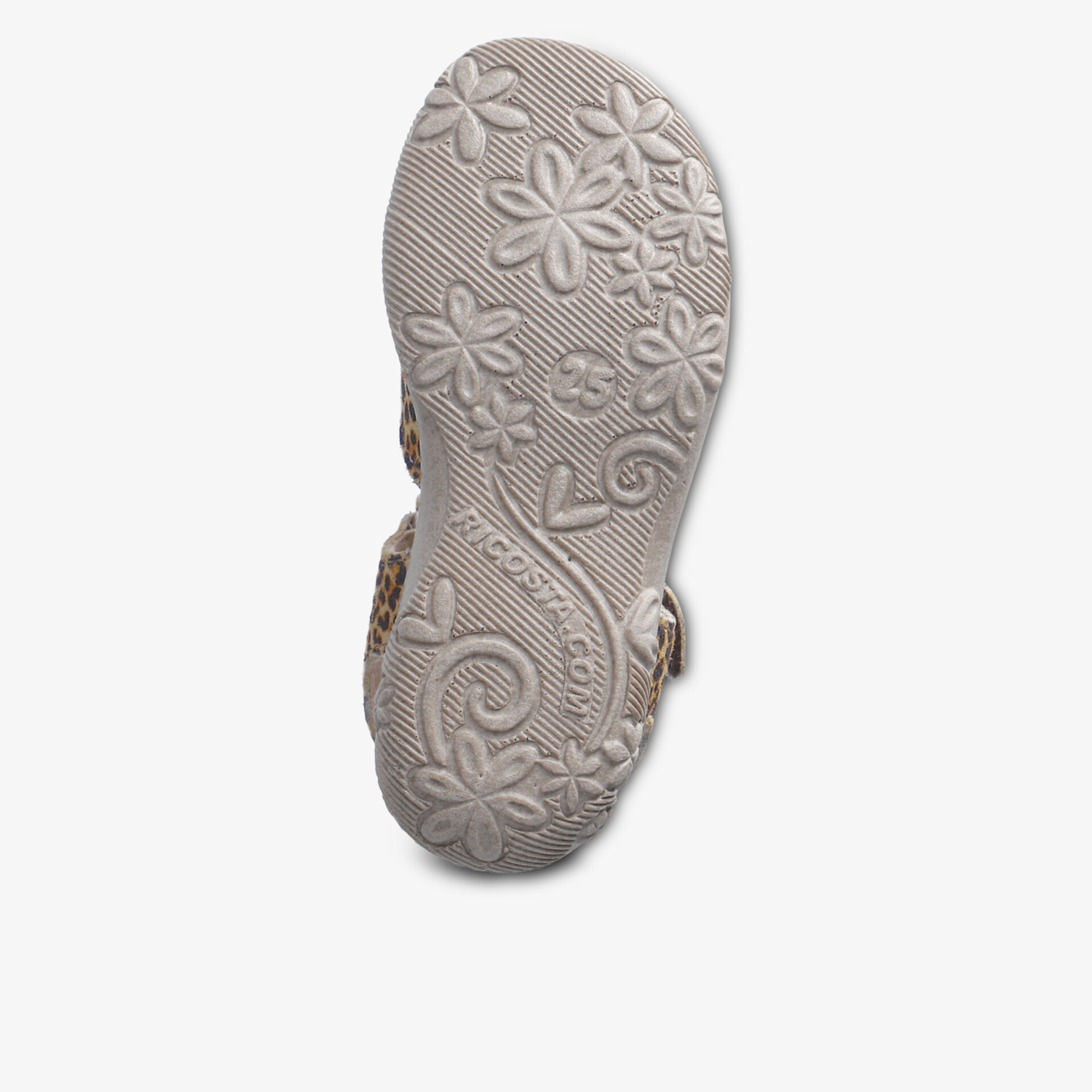 Rutschfeste Schuhsohle mit floralem Muster und flexiblem Profil für sicheren Halt